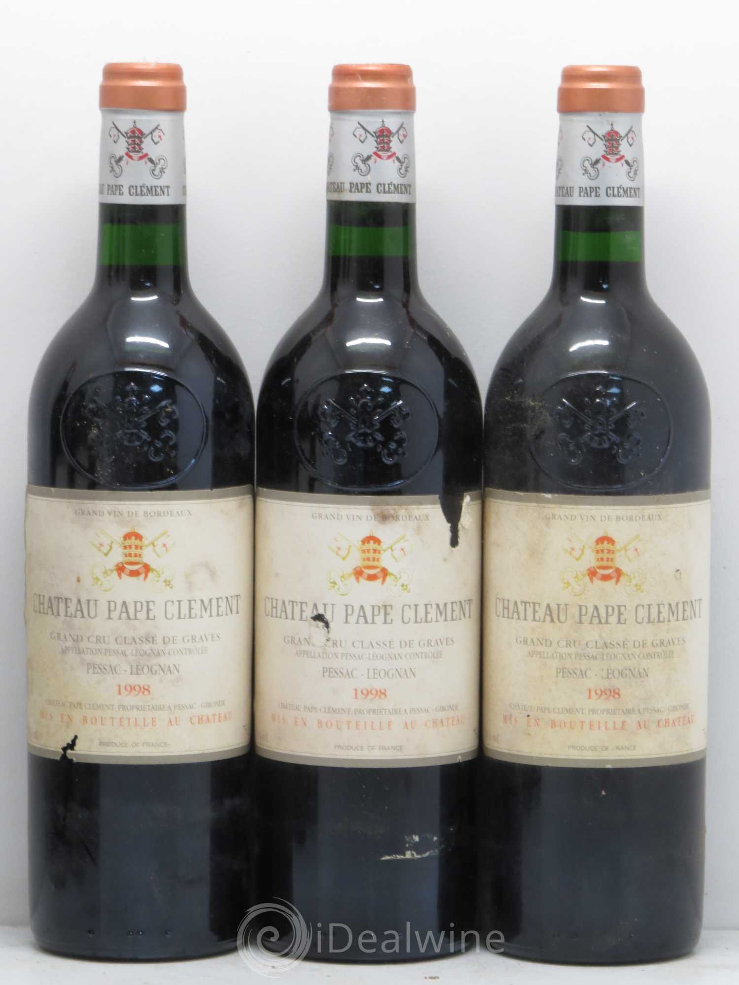 Château Pape Clément Cru Classé de Graves 1998 - Lot de 6 bouteilles - 1