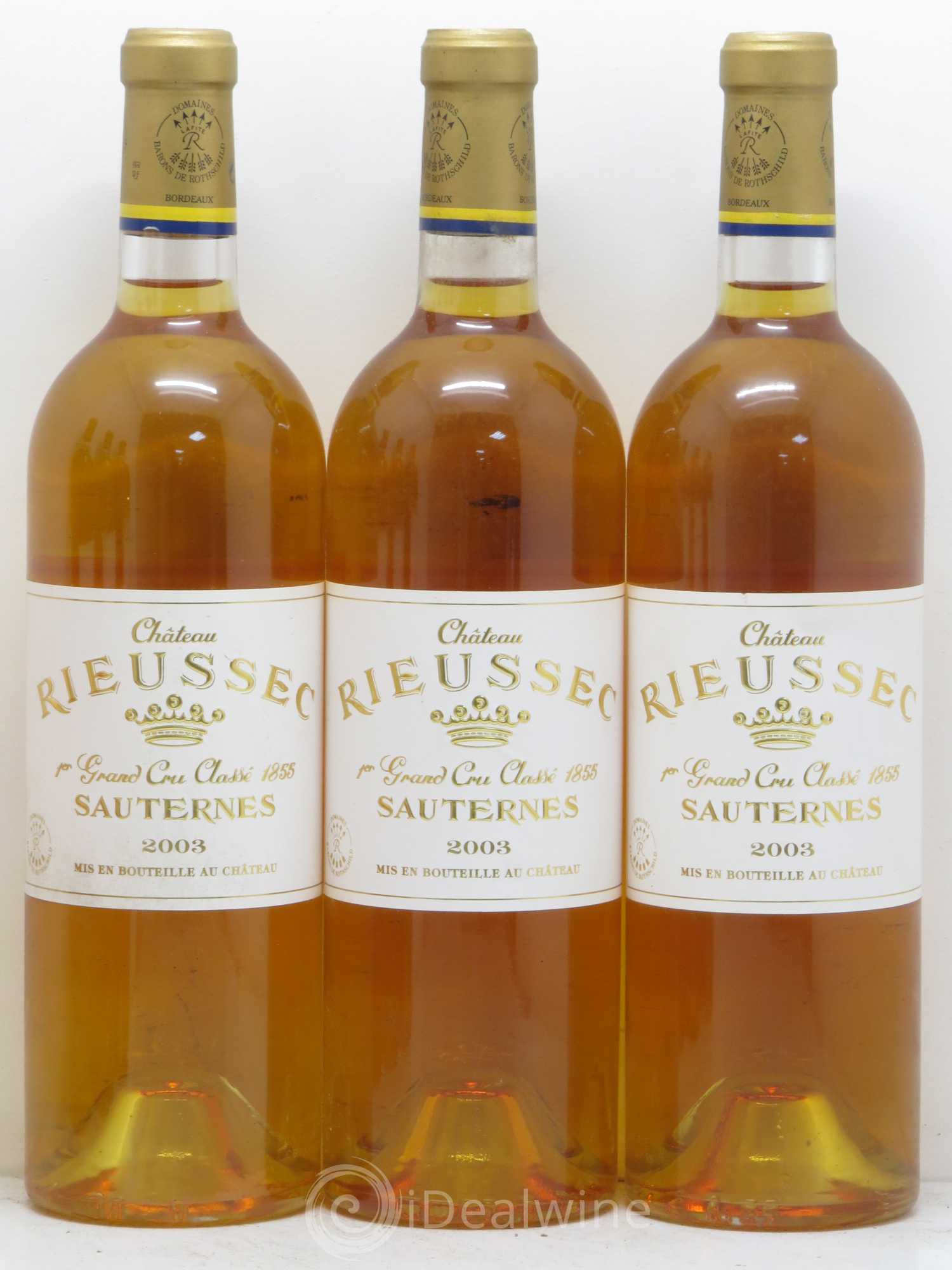 Château Rieussec 1er Grand Cru Classé 2003 - Lotto di 6 bottiglie - 1