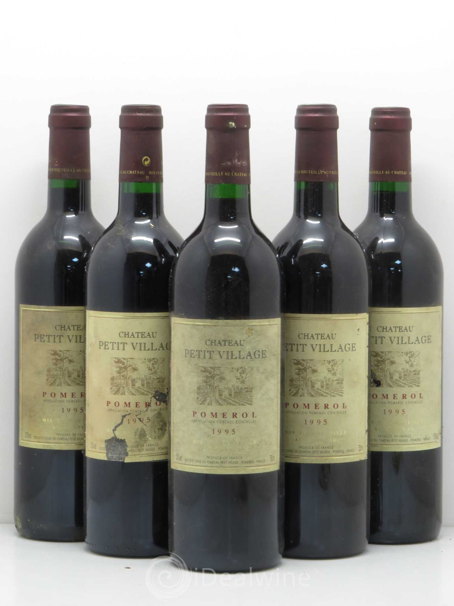 Château Petit Village 1995 - Lot de 5 bouteilles - 0