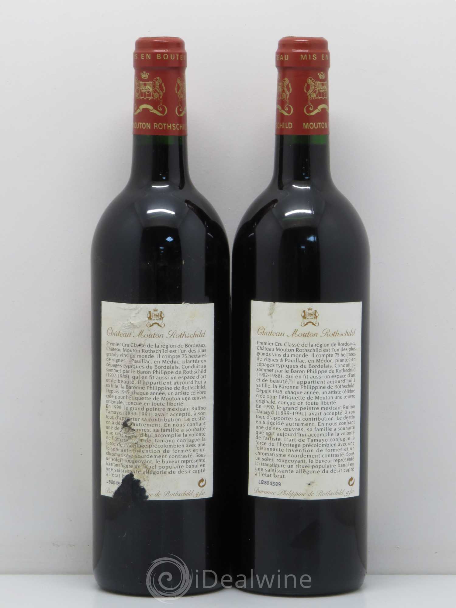 Château Mouton Rothschild 1er Grand Cru Classé 1998 - Lot de 2 bouteilles - 1