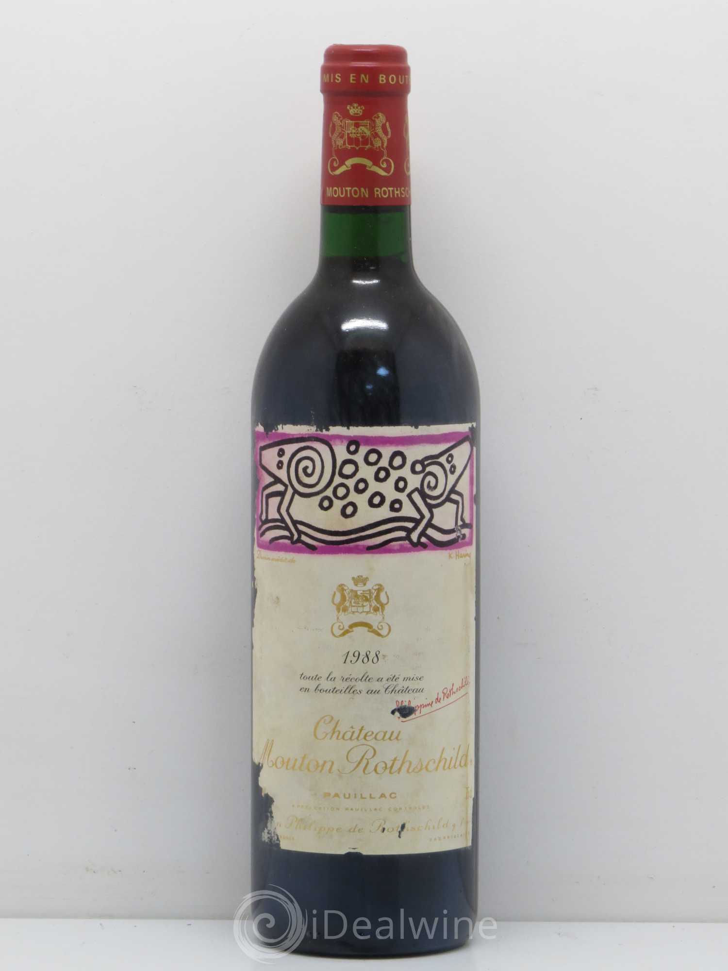 Château Mouton Rothschild 1er Grand Cru Classé 1988 - Lot de 1 bouteille - 0