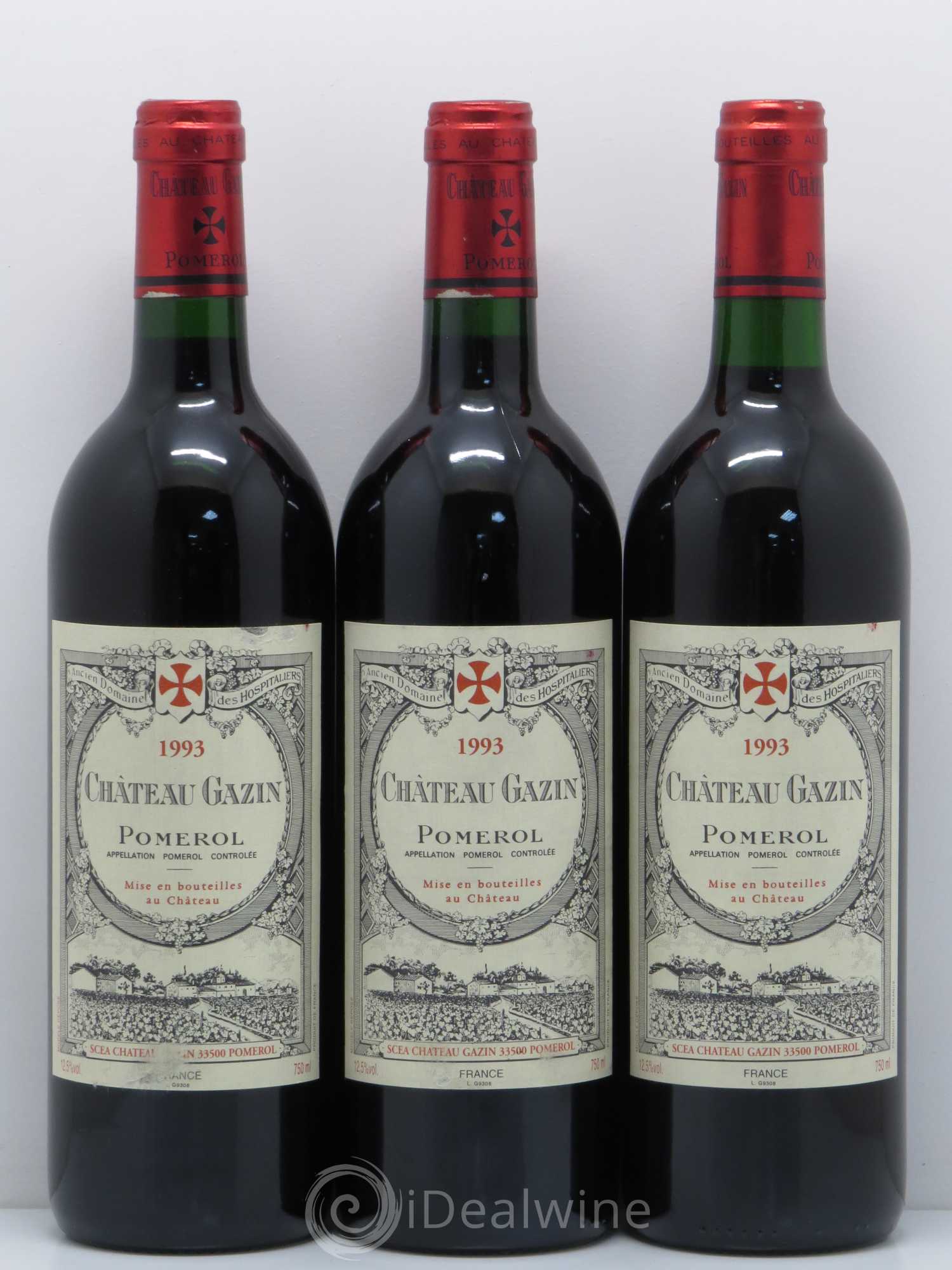 Château Gazin 1993 - Lot de 3 bouteilles - 0