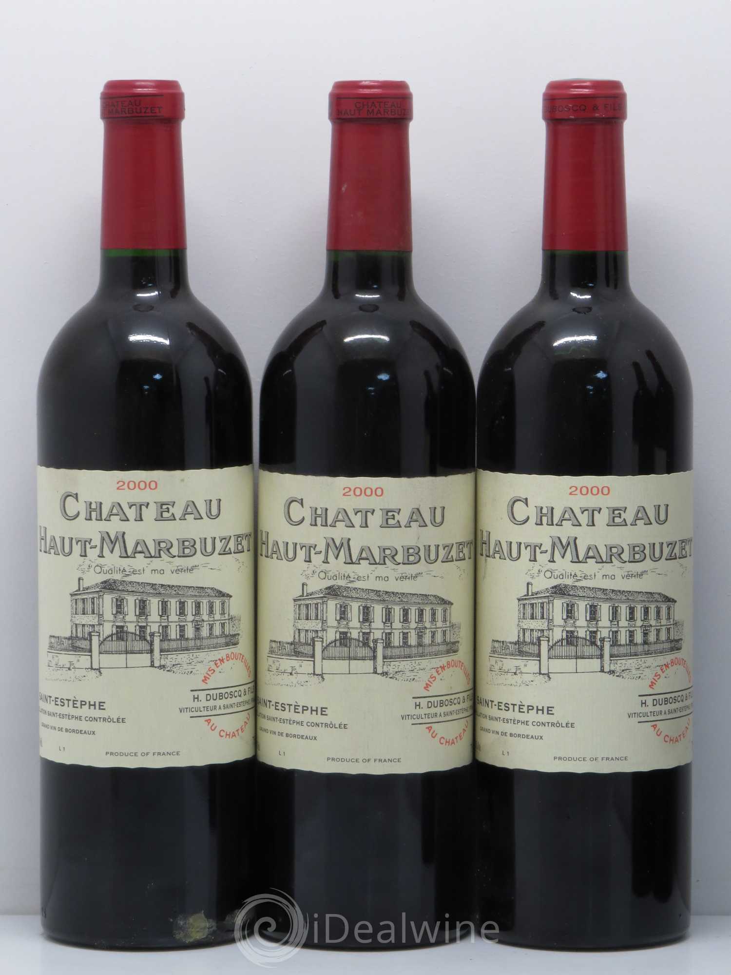 Château Haut Marbuzet 2000 - Lot de 5 bouteilles - 1