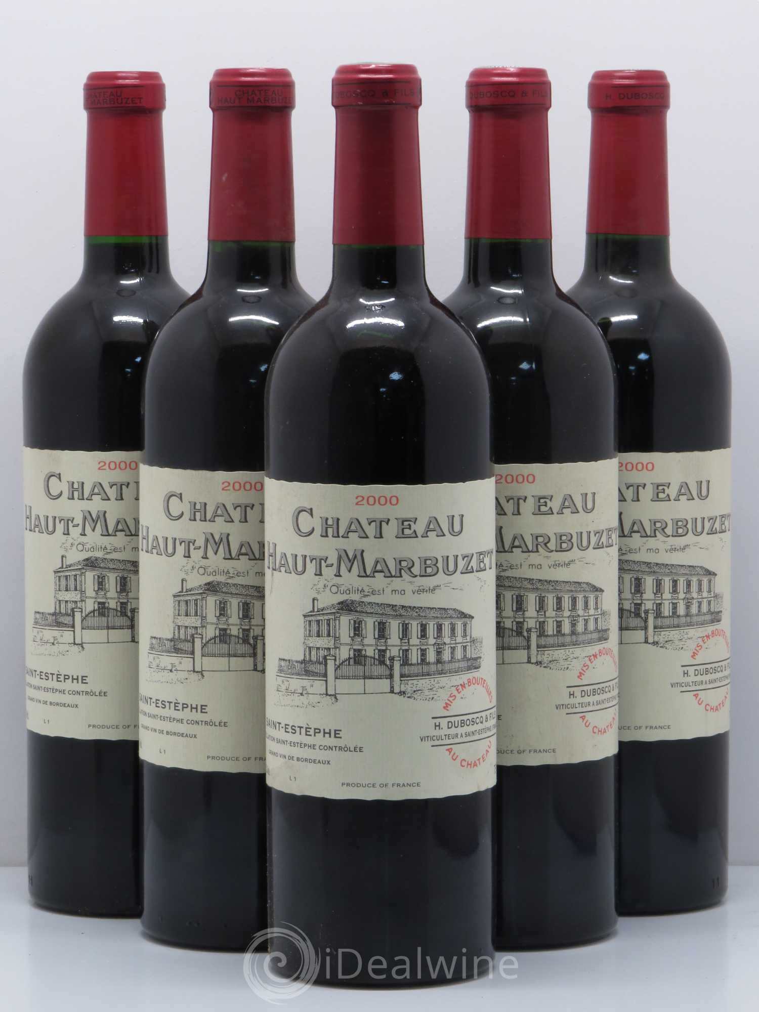 Château Haut Marbuzet 2000 - Lot de 5 bouteilles - 0