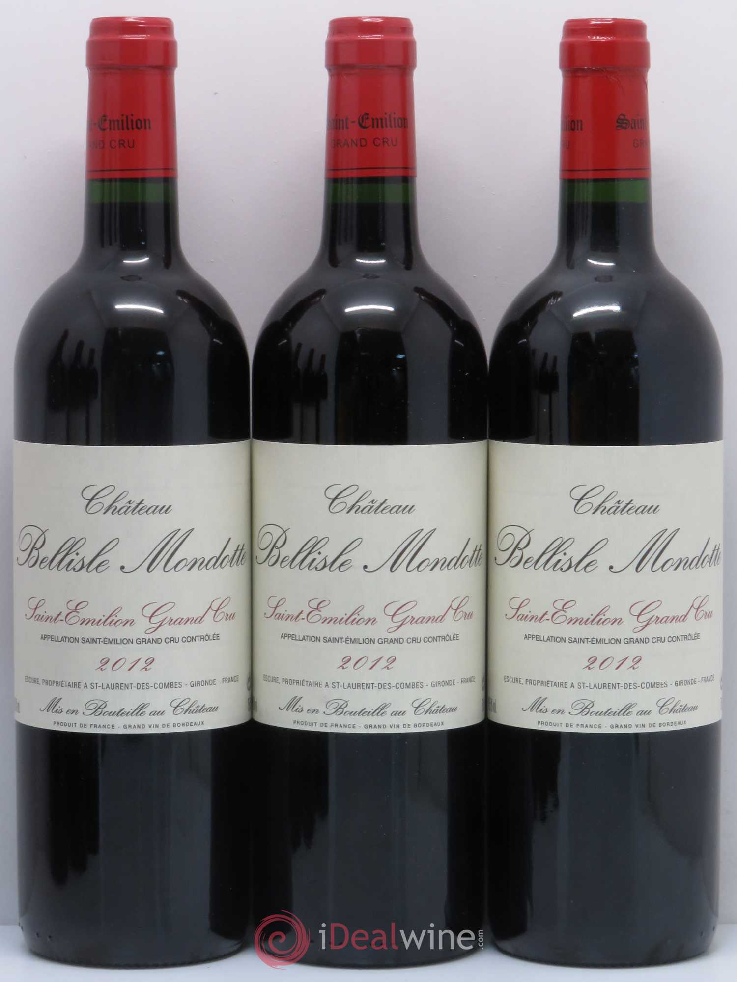 Château Bellisle Mondotte 2012 - Lot de 6 bouteilles - 1