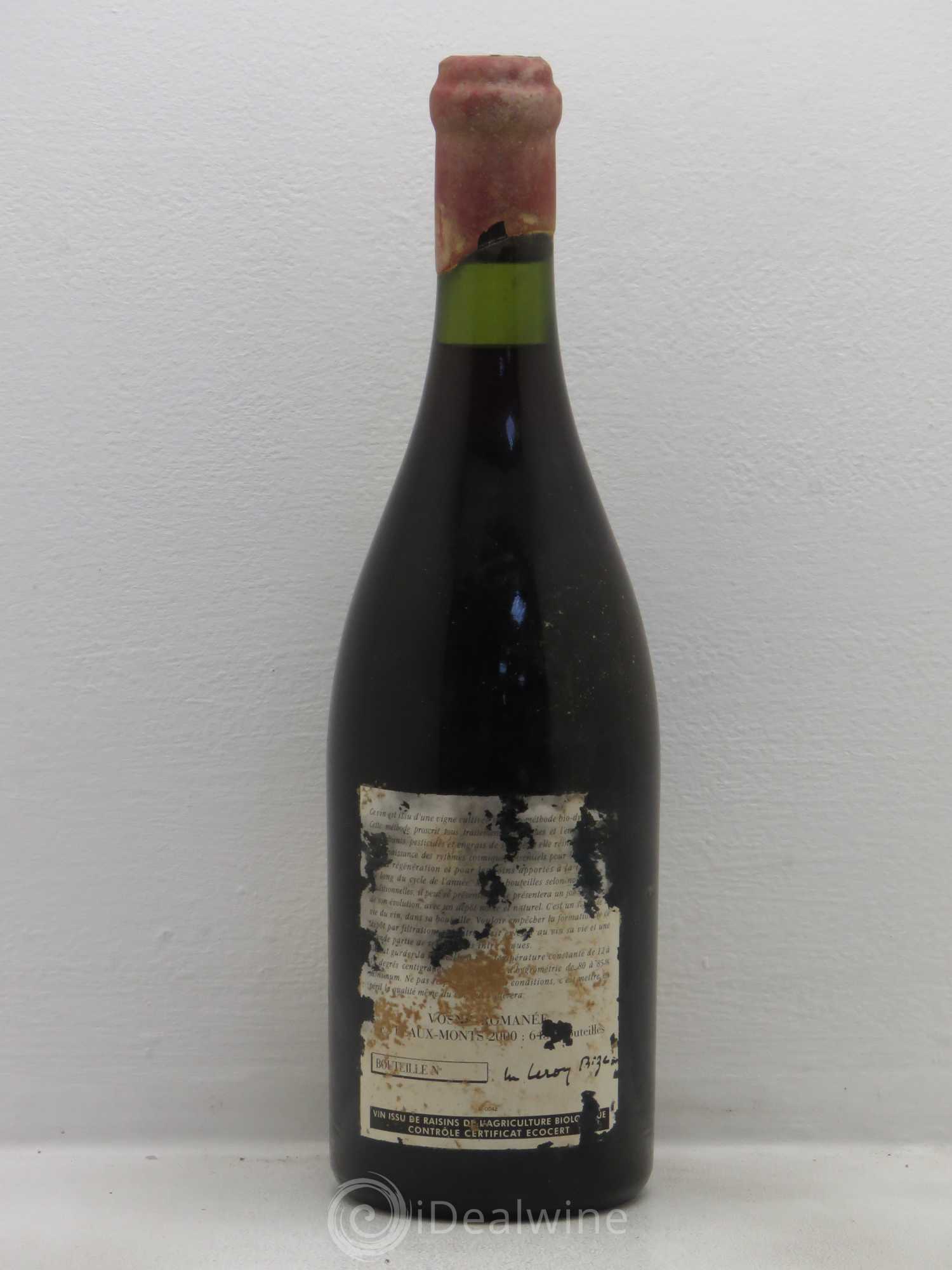 Vosne-Romanée 1er Cru Les Beaux-Monts Leroy (Domaine) 2000 - Lotto di 1 bottiglia - 1