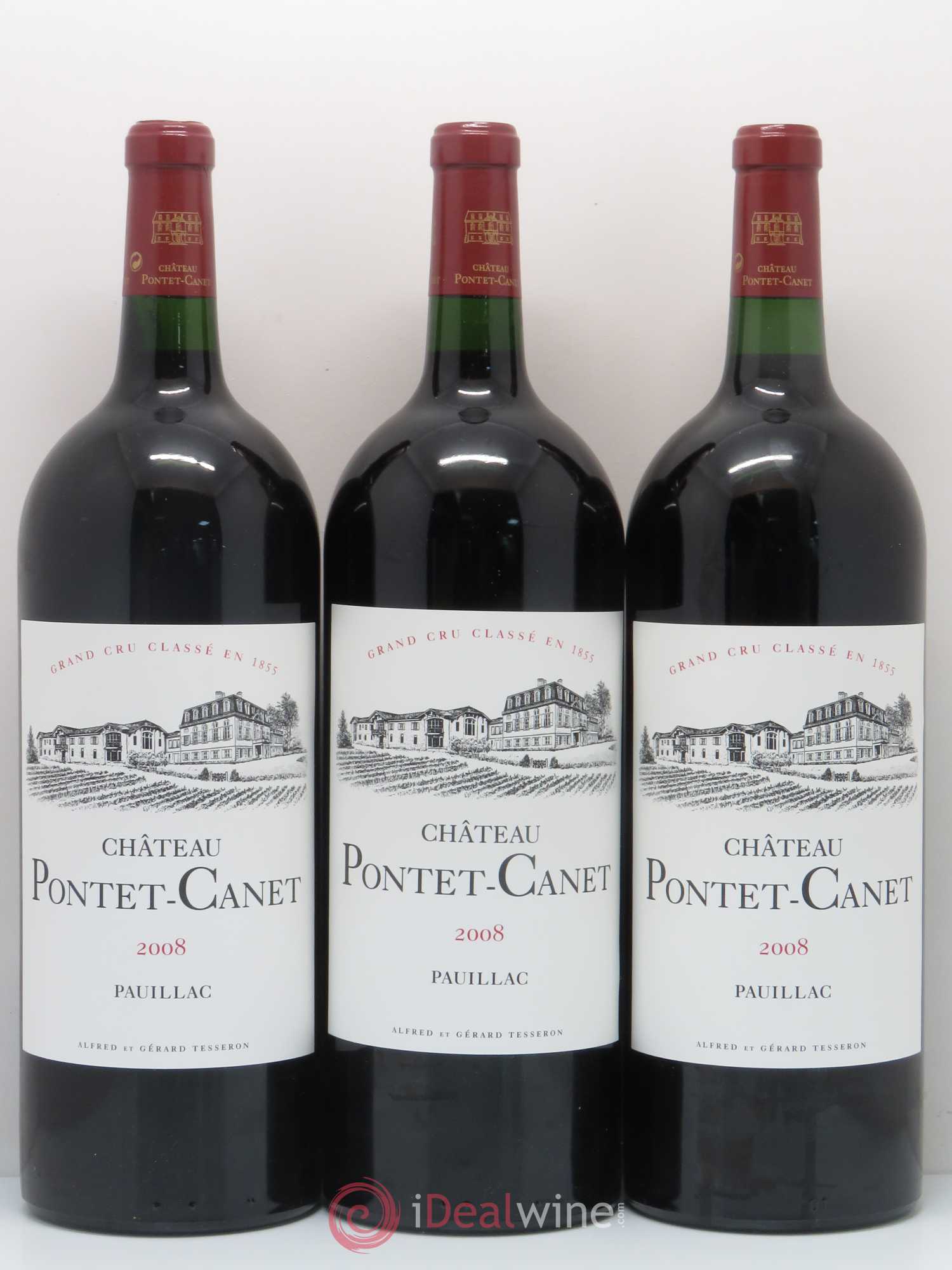 Château Pontet Canet 5ème Grand Cru Classé 2008 - Lot de 3 magnums - 0