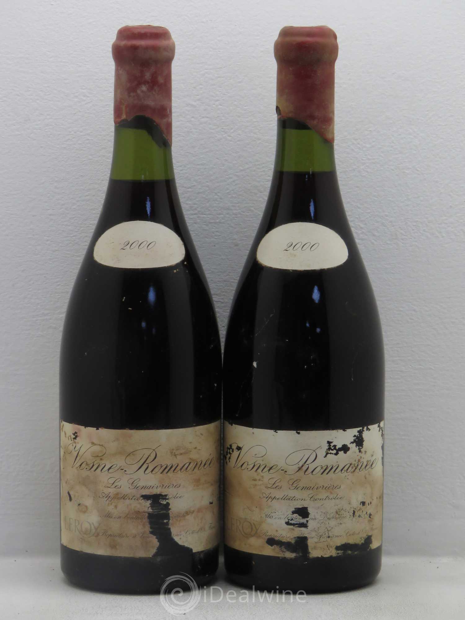 Vosne-Romanée Les Genaivrières Leroy (Domaine) 2000 - Lot de 2 bouteilles - 0