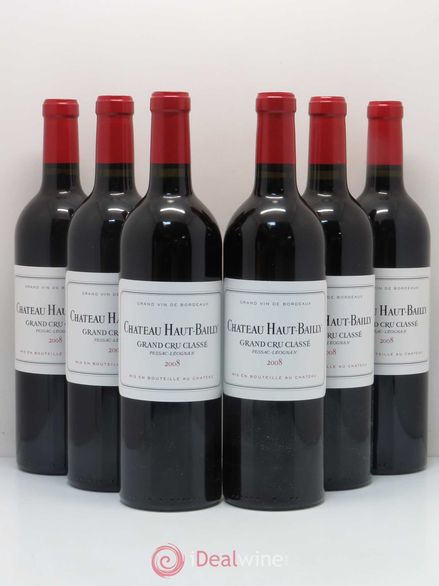 Château Haut-Bailly Cru Classé de Graves 2008 - Lot de 6 bouteilles - 0