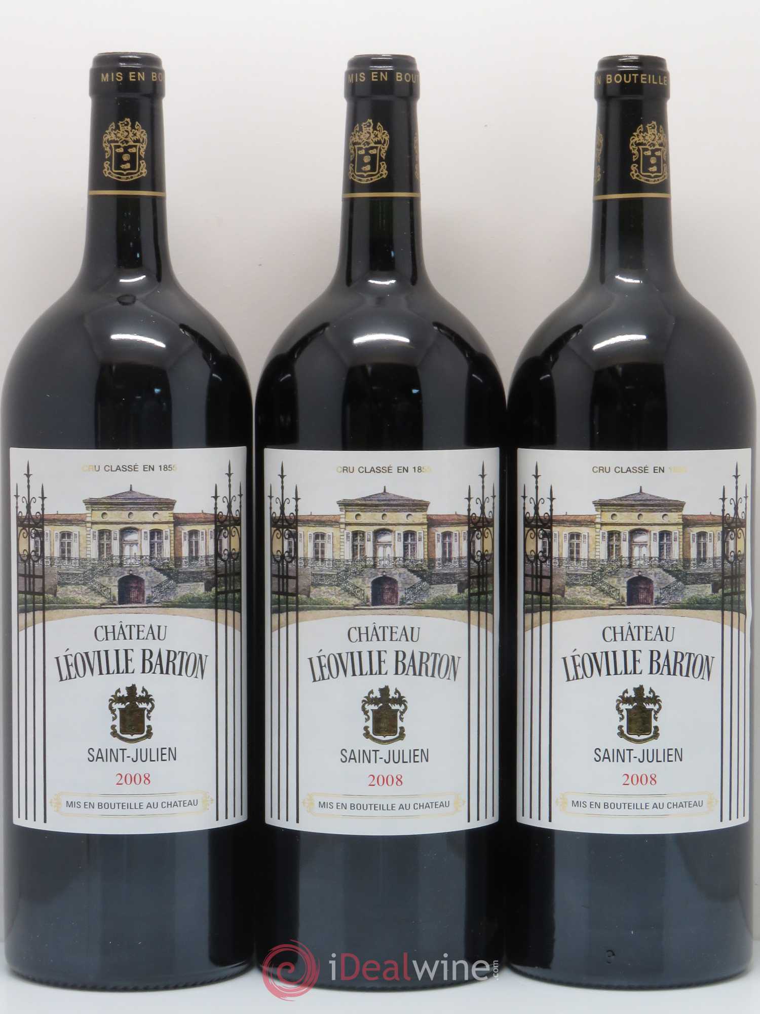 Château Léoville Barton 2ème Grand Cru Classé 2008 - Lot de 3 magnums - 0