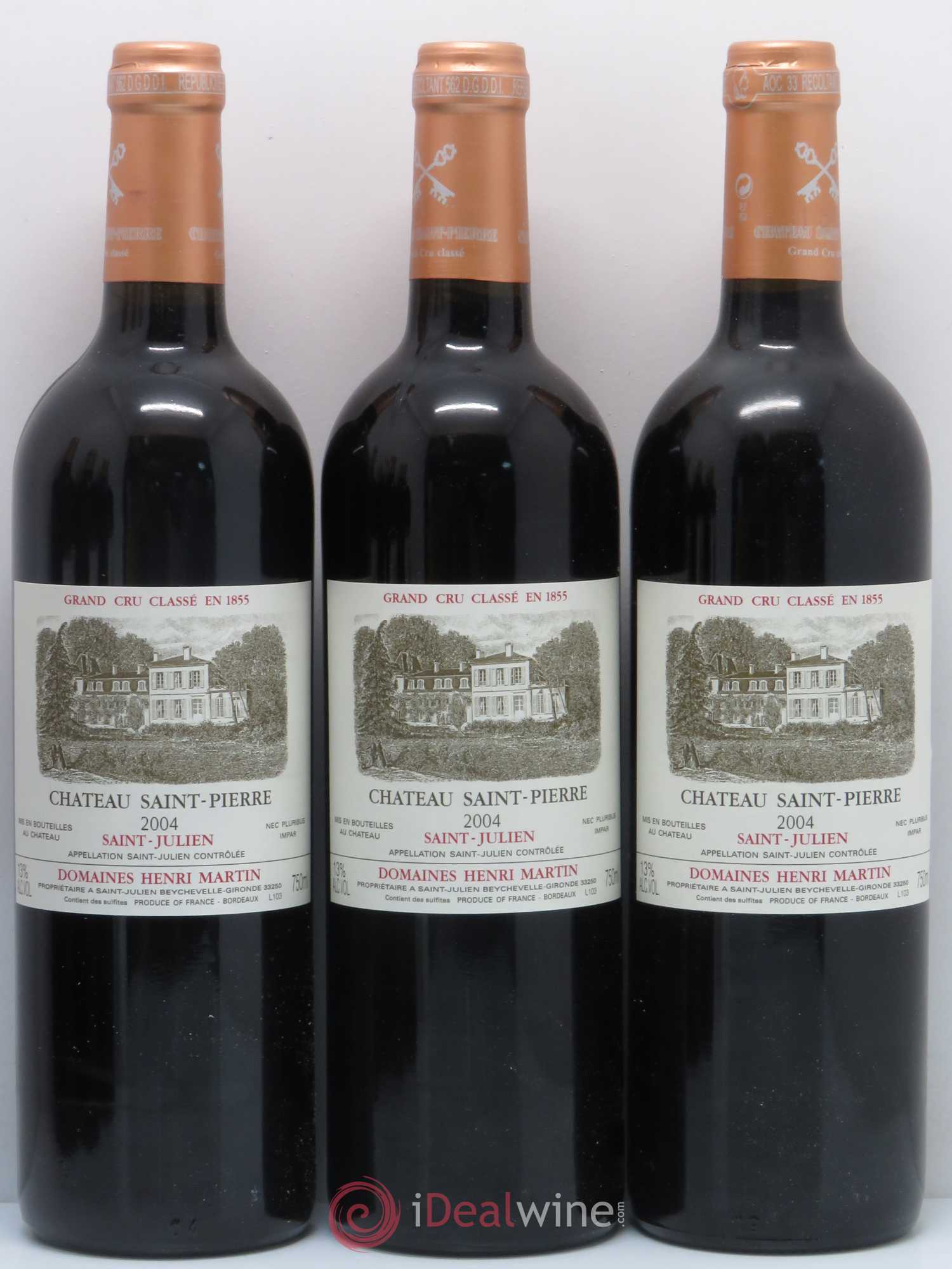 Château Saint-Pierre 4ème Grand Cru Classé 2004 - Lot de 6 bouteilles - 1