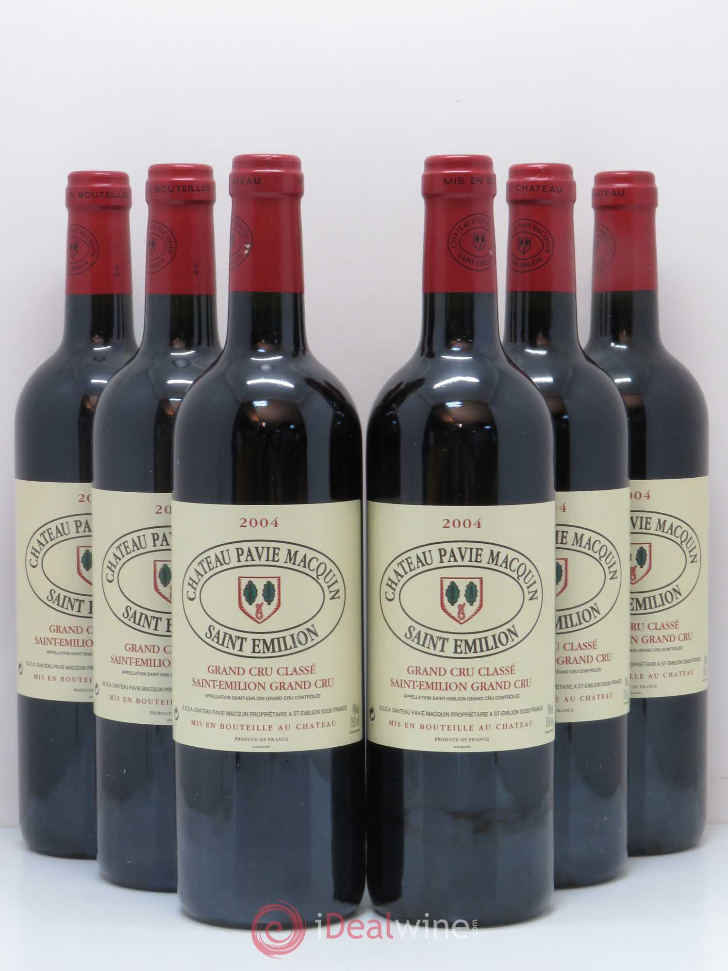 Château Pavie Macquin 1er Grand Cru Classé B 2004 - Lot de 6 bouteilles - 0