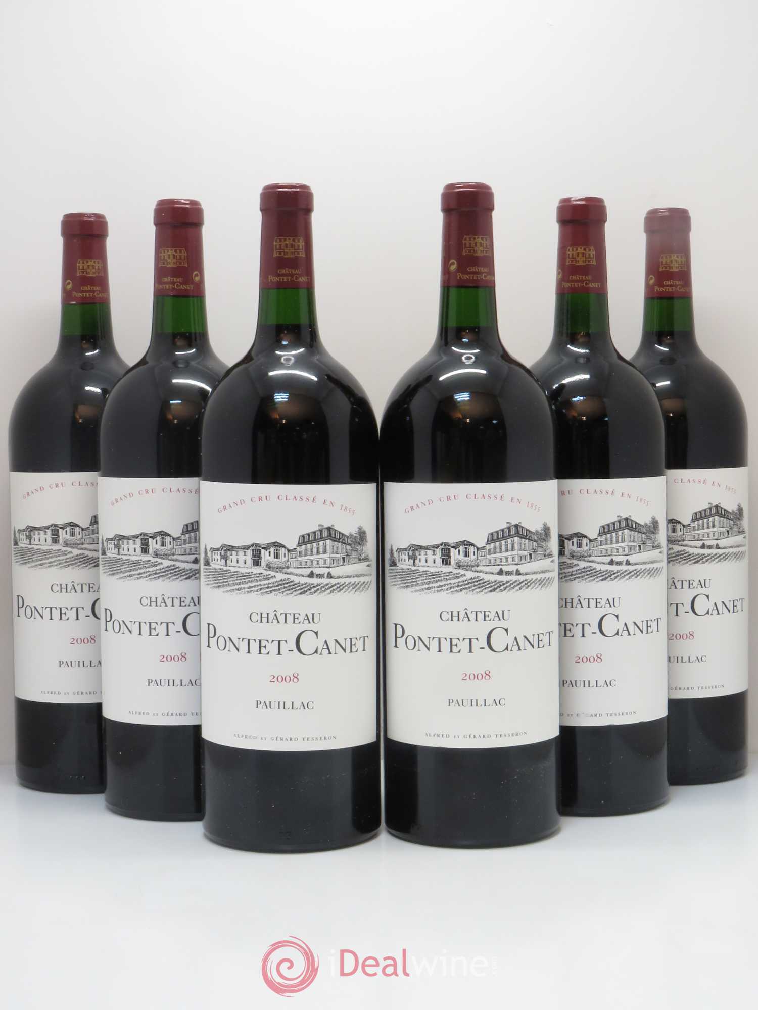 Château Pontet Canet 5ème Grand Cru Classé 2008 - Lot de 6 magnums - 0