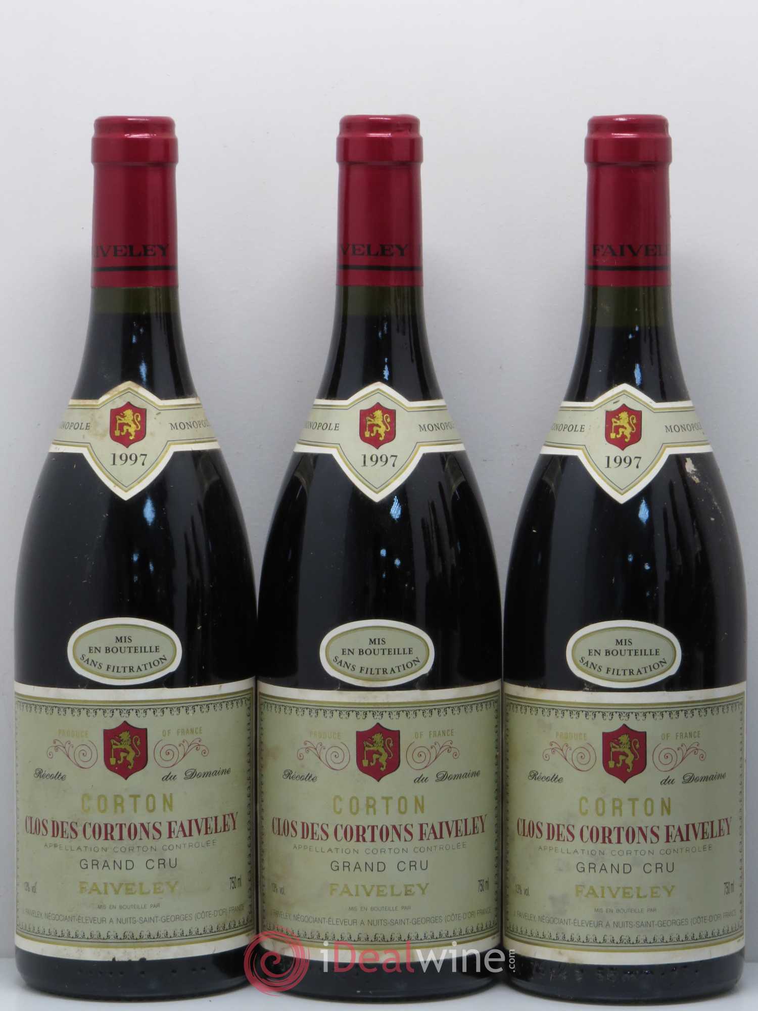 Corton Grand Cru Clos des Cortons Faiveley 1997 - Lot de 6 bouteilles - 2
