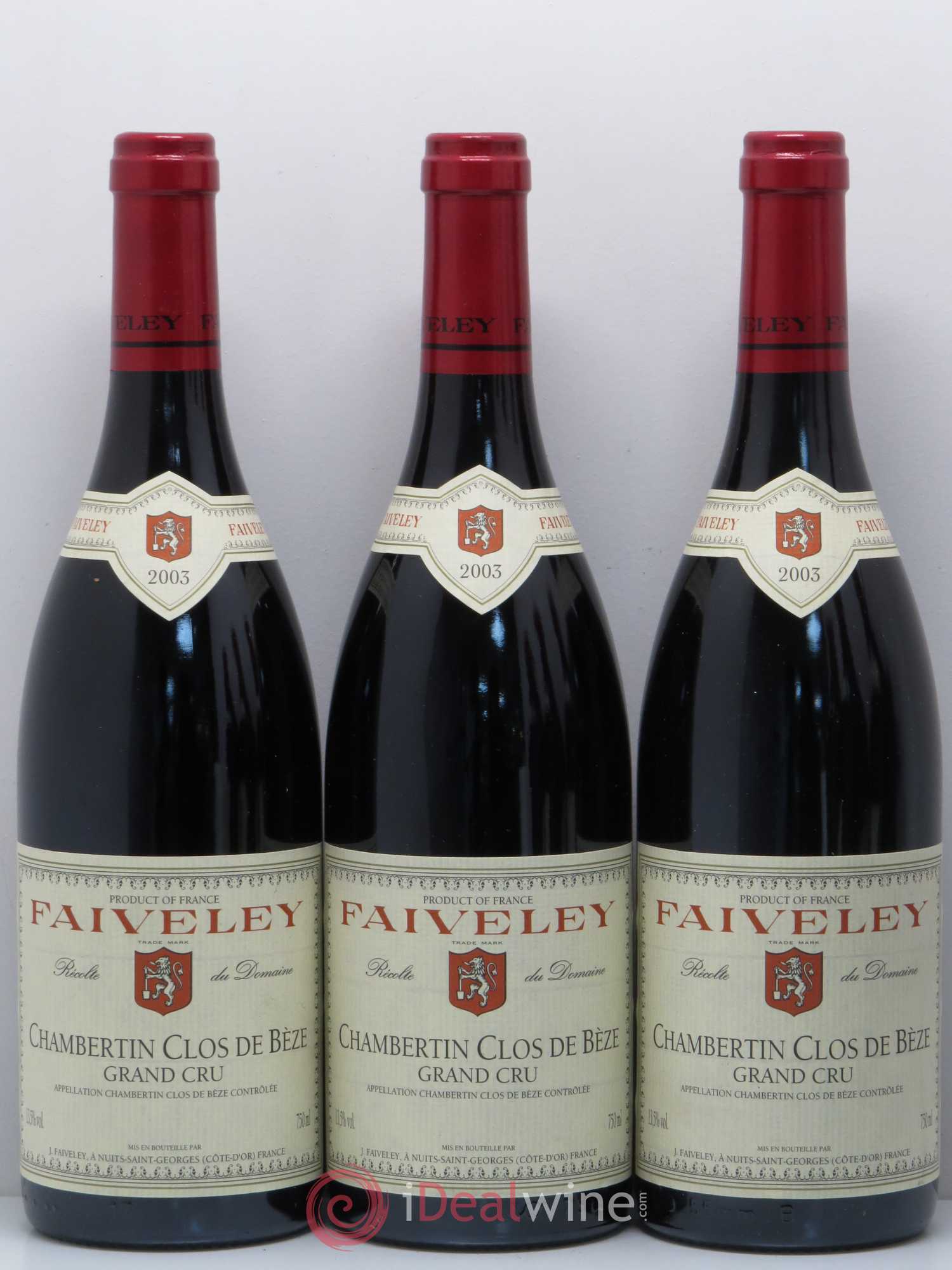 Chambertin Clos de Bèze Grand Cru Faiveley 2003 - Lot de 6 bouteilles - 2