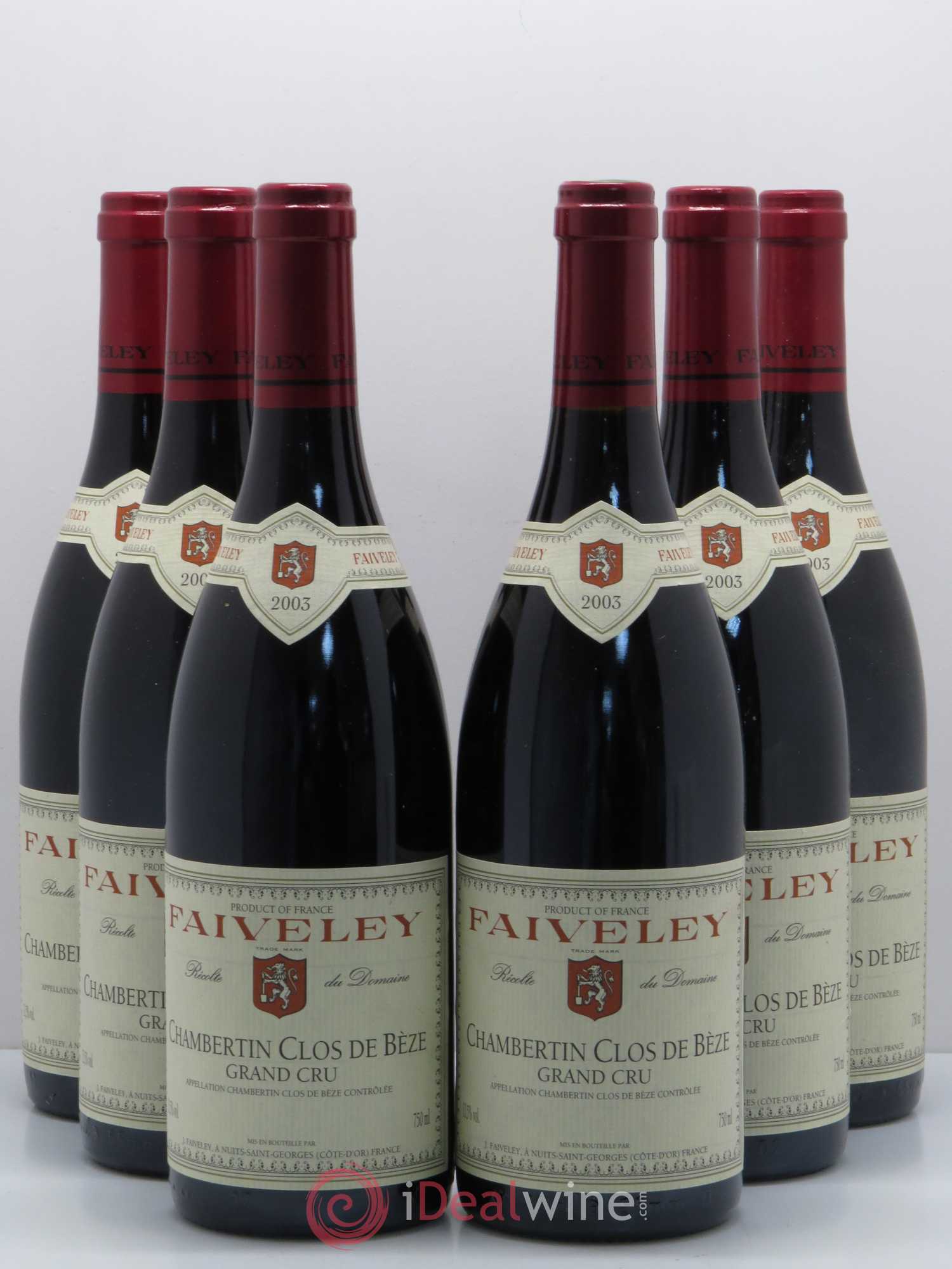 Chambertin Clos de Bèze Grand Cru Faiveley 2003 - Lot de 6 bouteilles - 0
