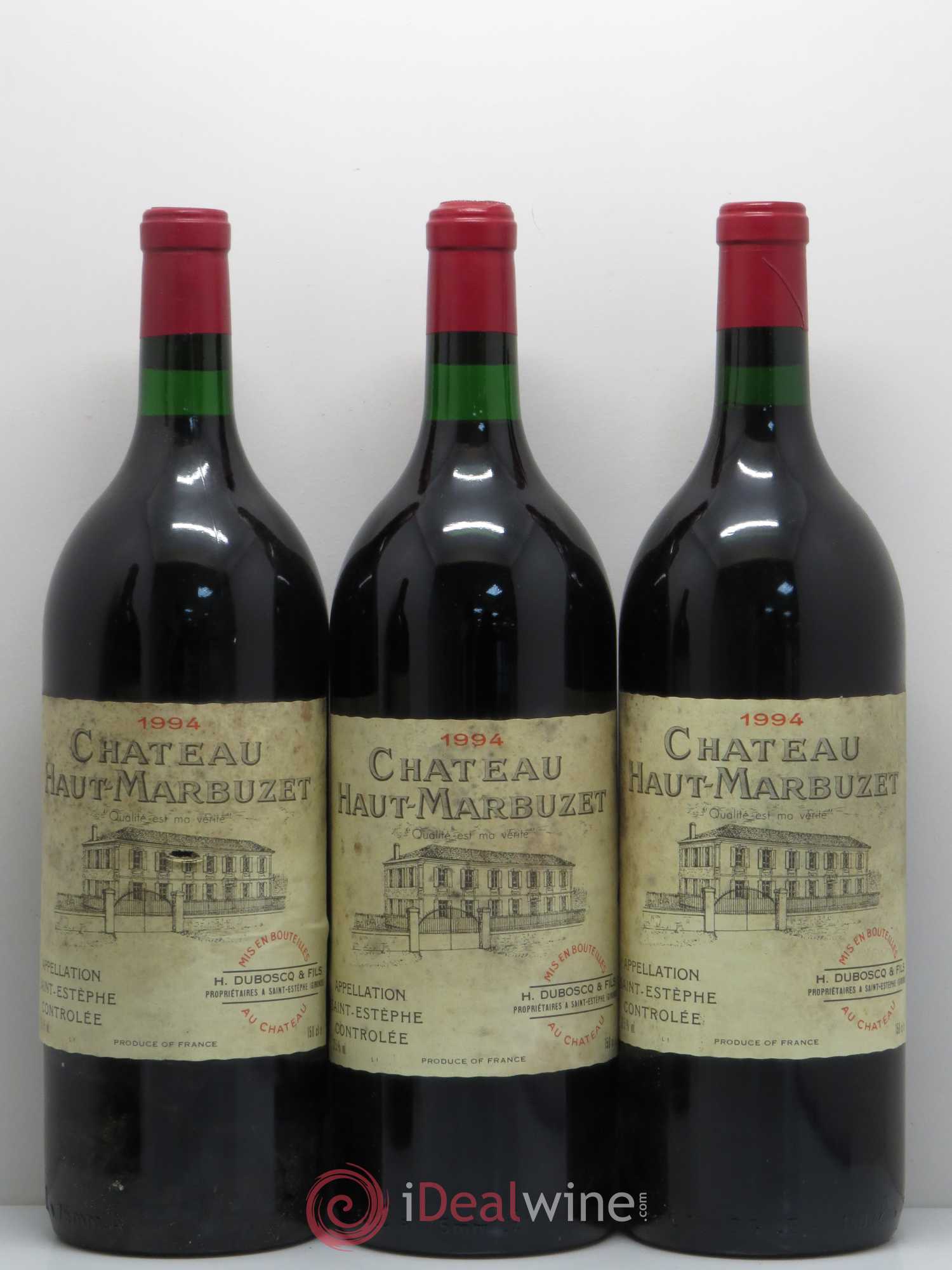 Château Haut Marbuzet 1994 - Lot de 3 magnums - 0