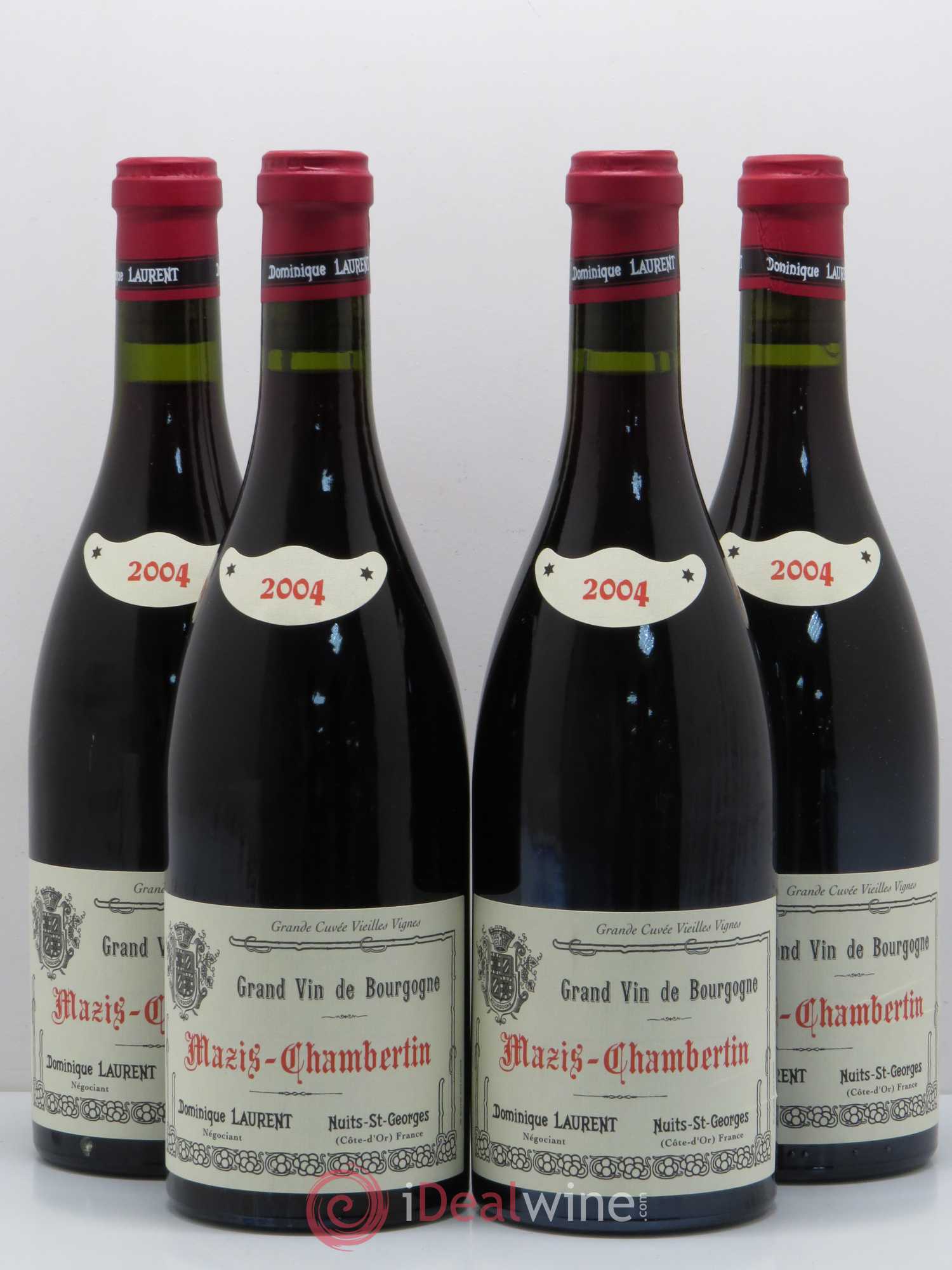 Mazis-Chambertin Grand Cru Dominique Laurent 2004 - Lot de 4 bouteilles - 0