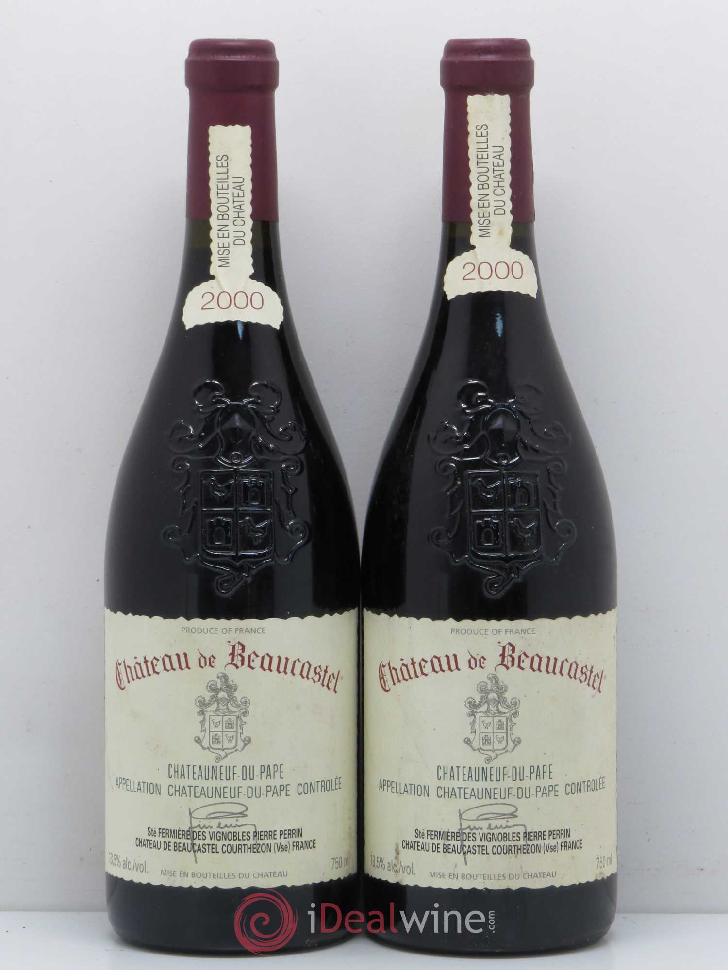 Châteauneuf-du-Pape Château de Beaucastel Famille Perrin 2000 - Lot de 2 bouteilles - 0