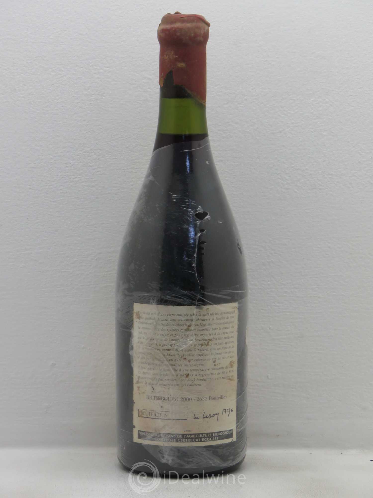 Richebourg Grand Cru Leroy (Domaine) 2000 - Lot de 1 bouteille - 1