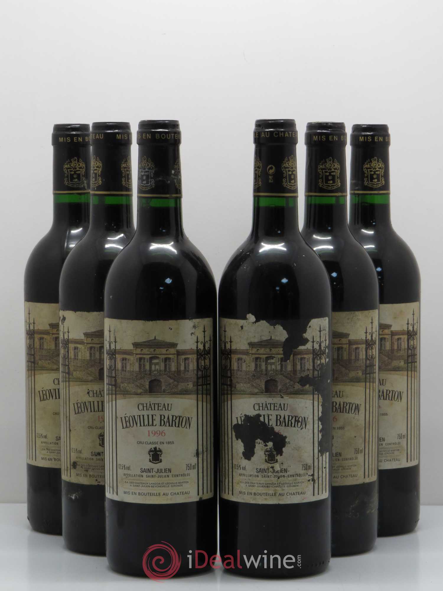 Château Léoville Barton 2ème Grand Cru Classé 1996 - Lot de 6 bouteilles - 0