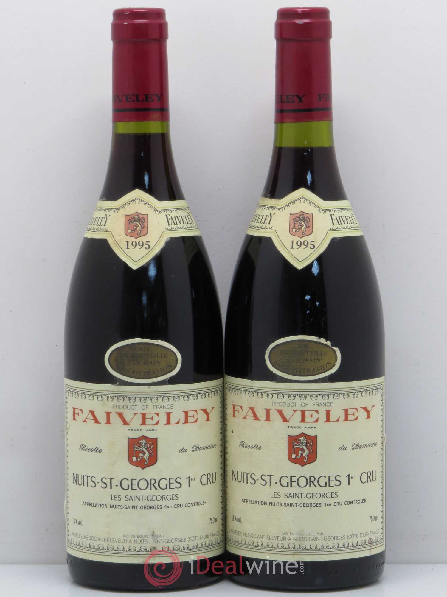 Nuits-Saint-Georges 1er Cru Les Saint-Georges Faiveley 1995 - Lot de 2 bouteilles - 0