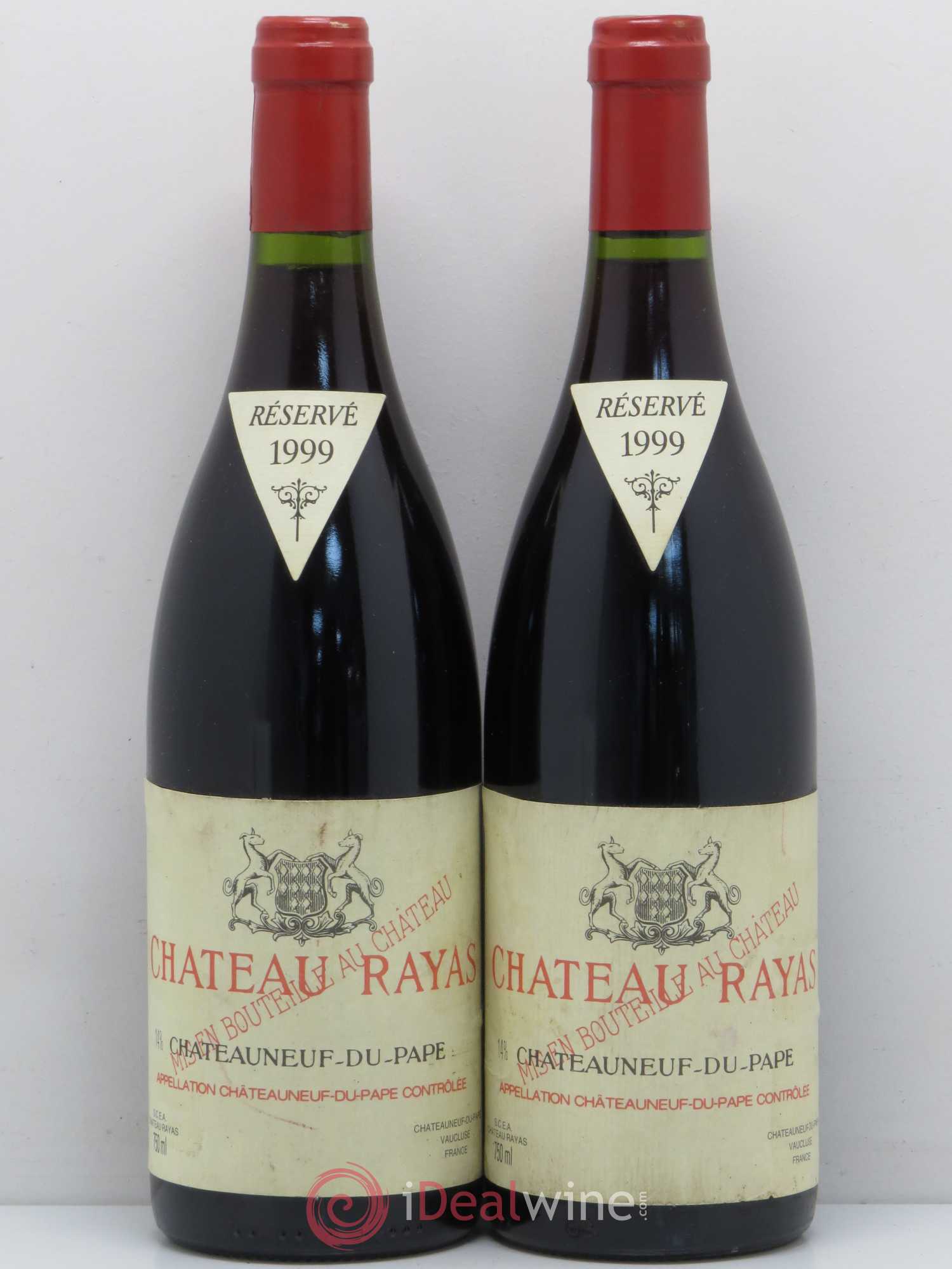 Châteauneuf-du-Pape Château Rayas Emmanuel Reynaud 1999 - Lot de 2 bouteilles - 0