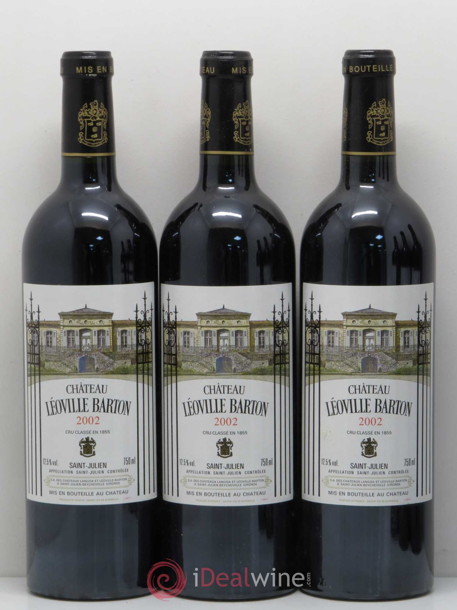 Château Léoville Barton 2ème Grand Cru Classé 2002 - Lot de 6 bouteilles - 1