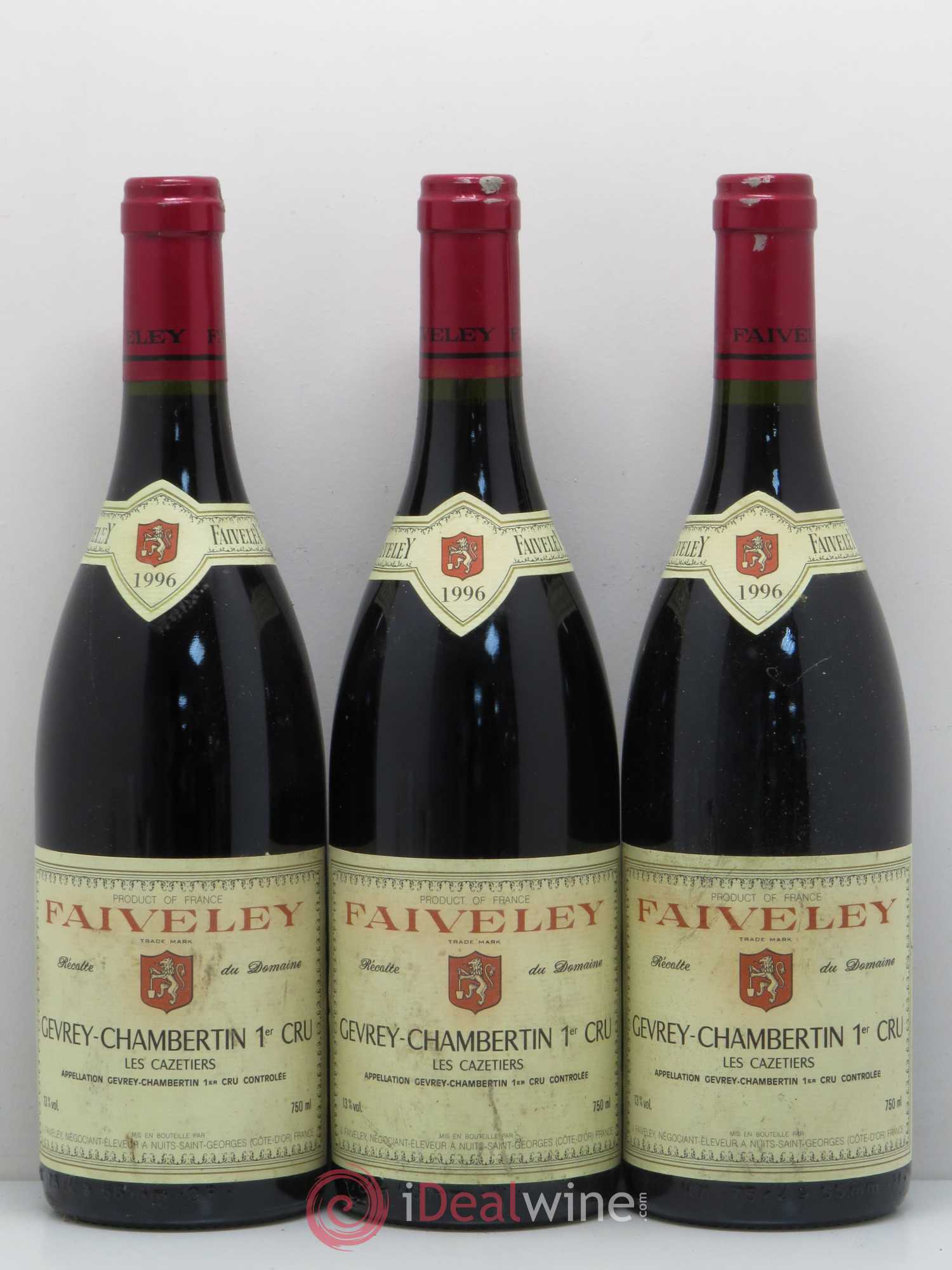 Gevrey-Chambertin 1er Cru Les Cazetiers Faiveley 1996 - Lot de 3 bouteilles - 0