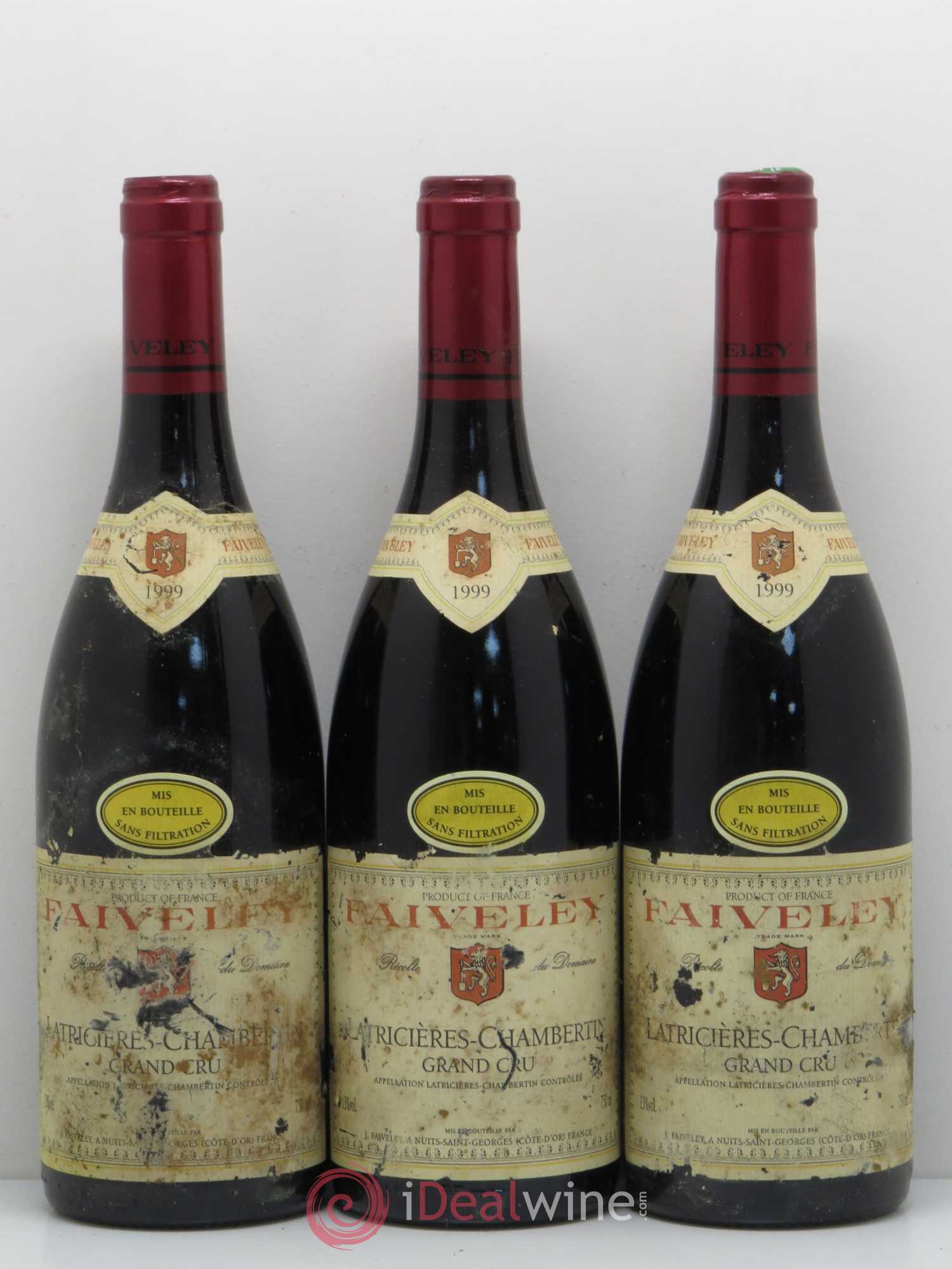 Latricières-Chambertin Grand Cru Faiveley 1999 - Lot de 3 bouteilles - 0