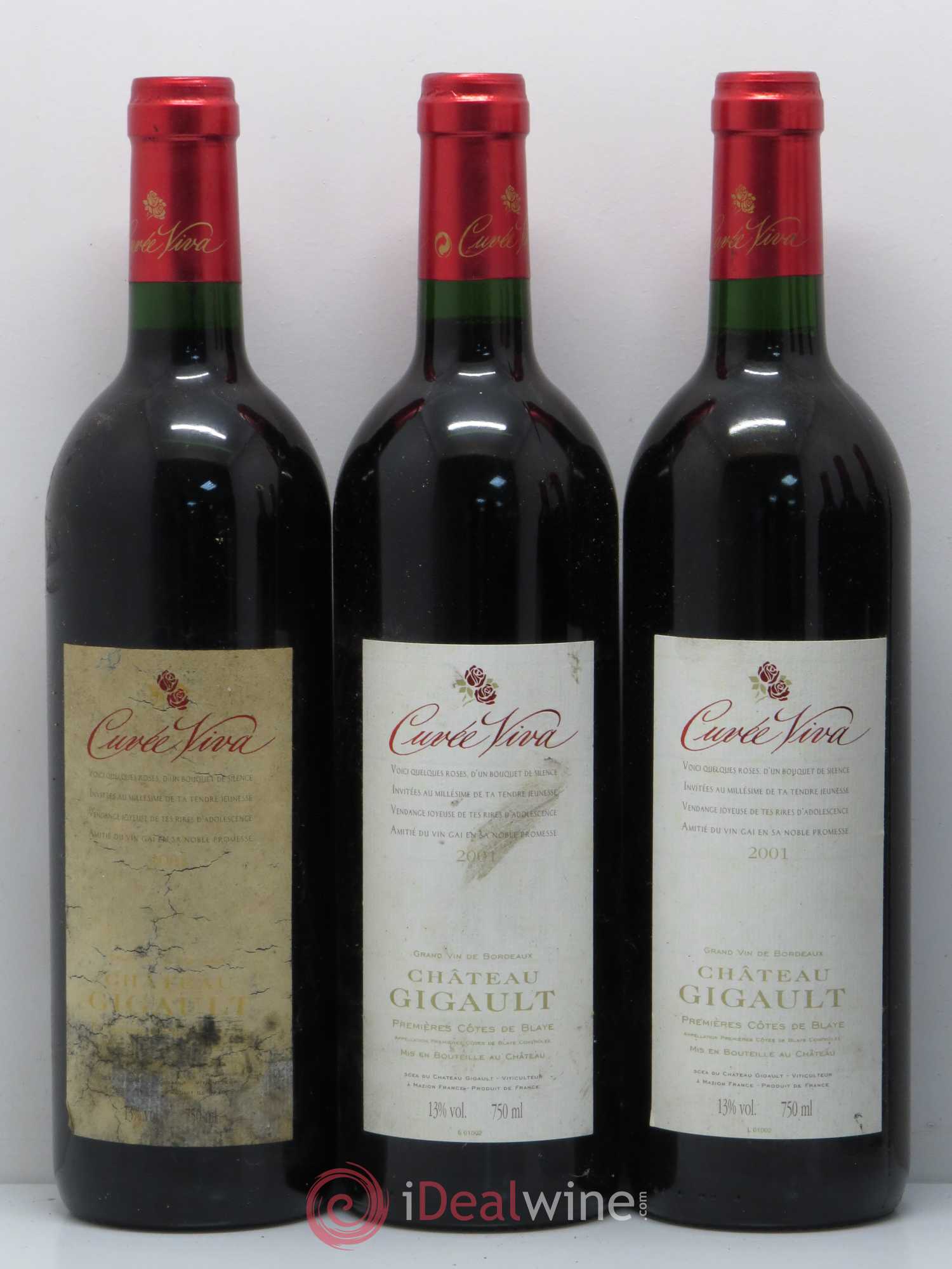 Bordeaux Château Gigault cuvée Viva (no reserve) 2000 - Lot of 6 bottles - 1