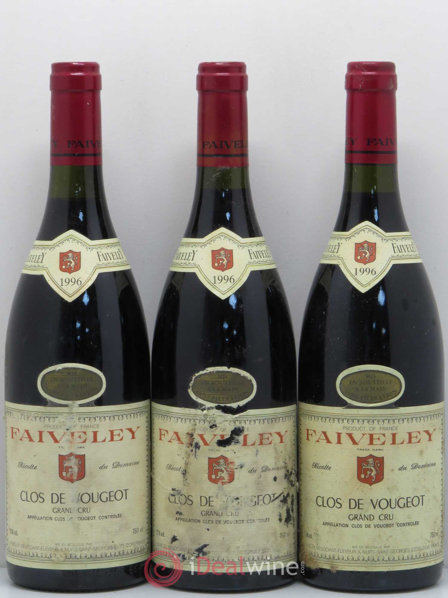 Clos de Vougeot Grand Cru Faiveley 1996 - Lot de 6 bouteilles - 2