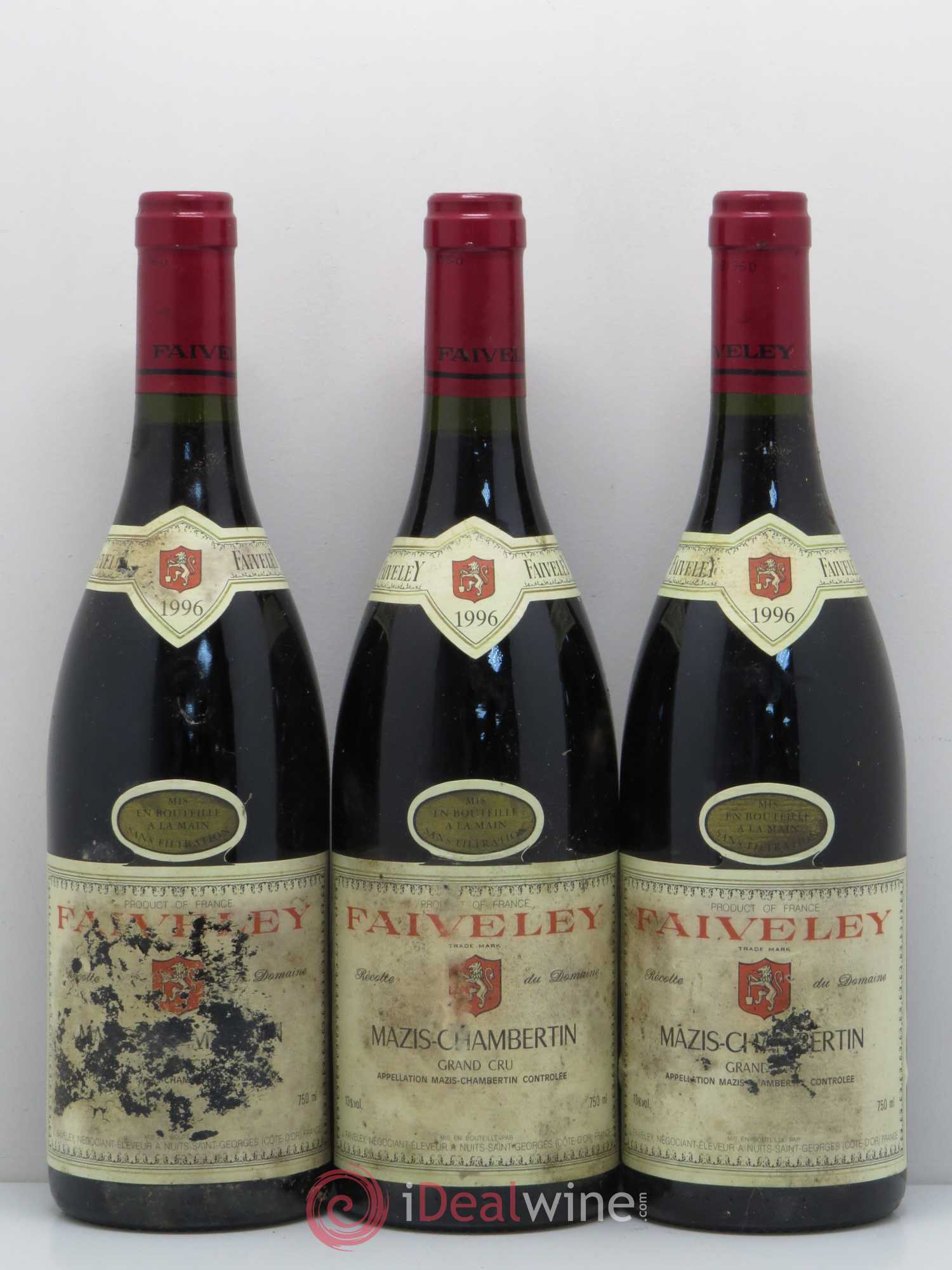 Mazis-Chambertin Grand Cru Faiveley 1996 - Lot de 3 bouteilles - 0