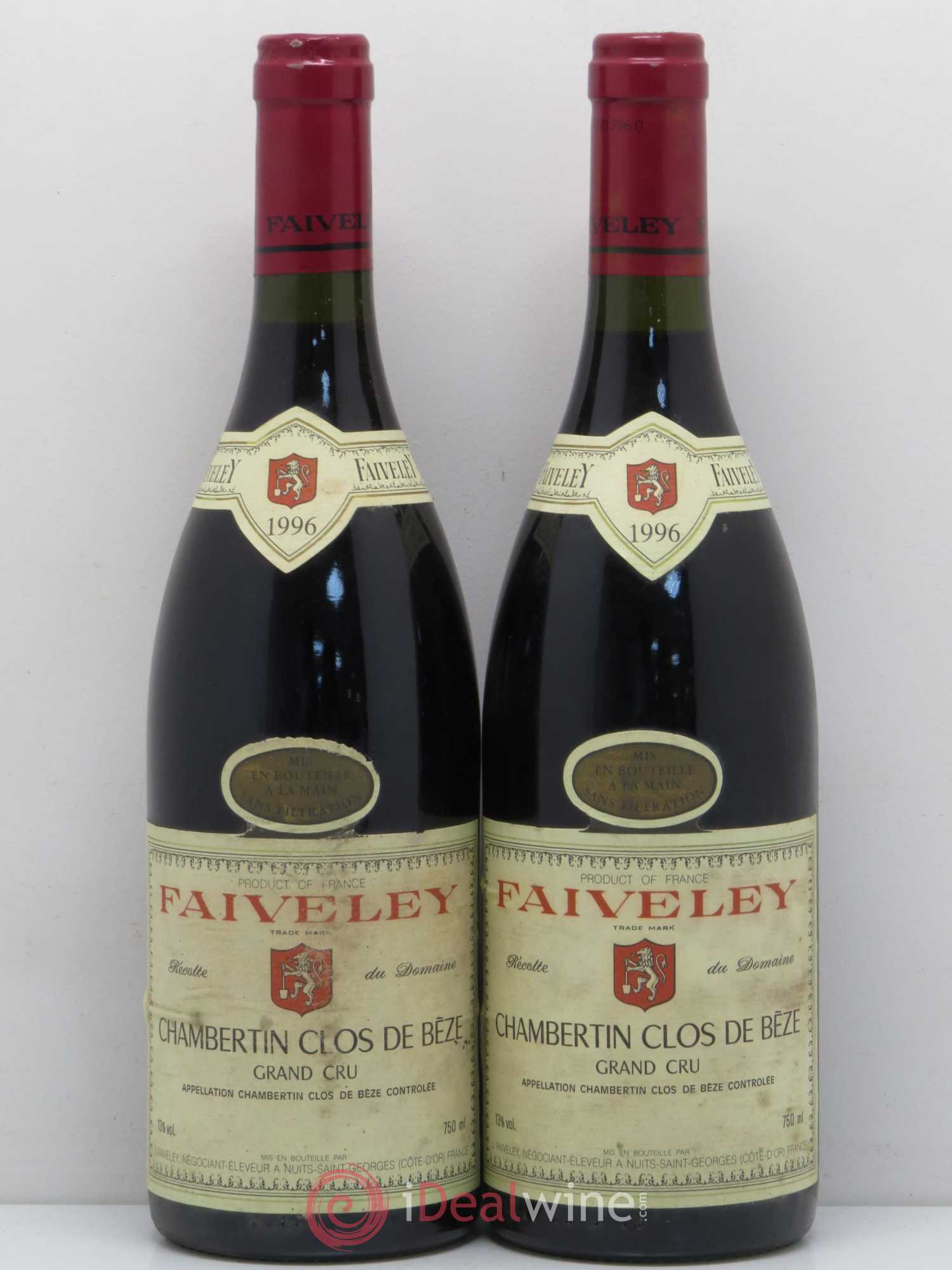 Chambertin Clos de Bèze Grand Cru Faiveley 1996 - Lot de 2 bouteilles - 0