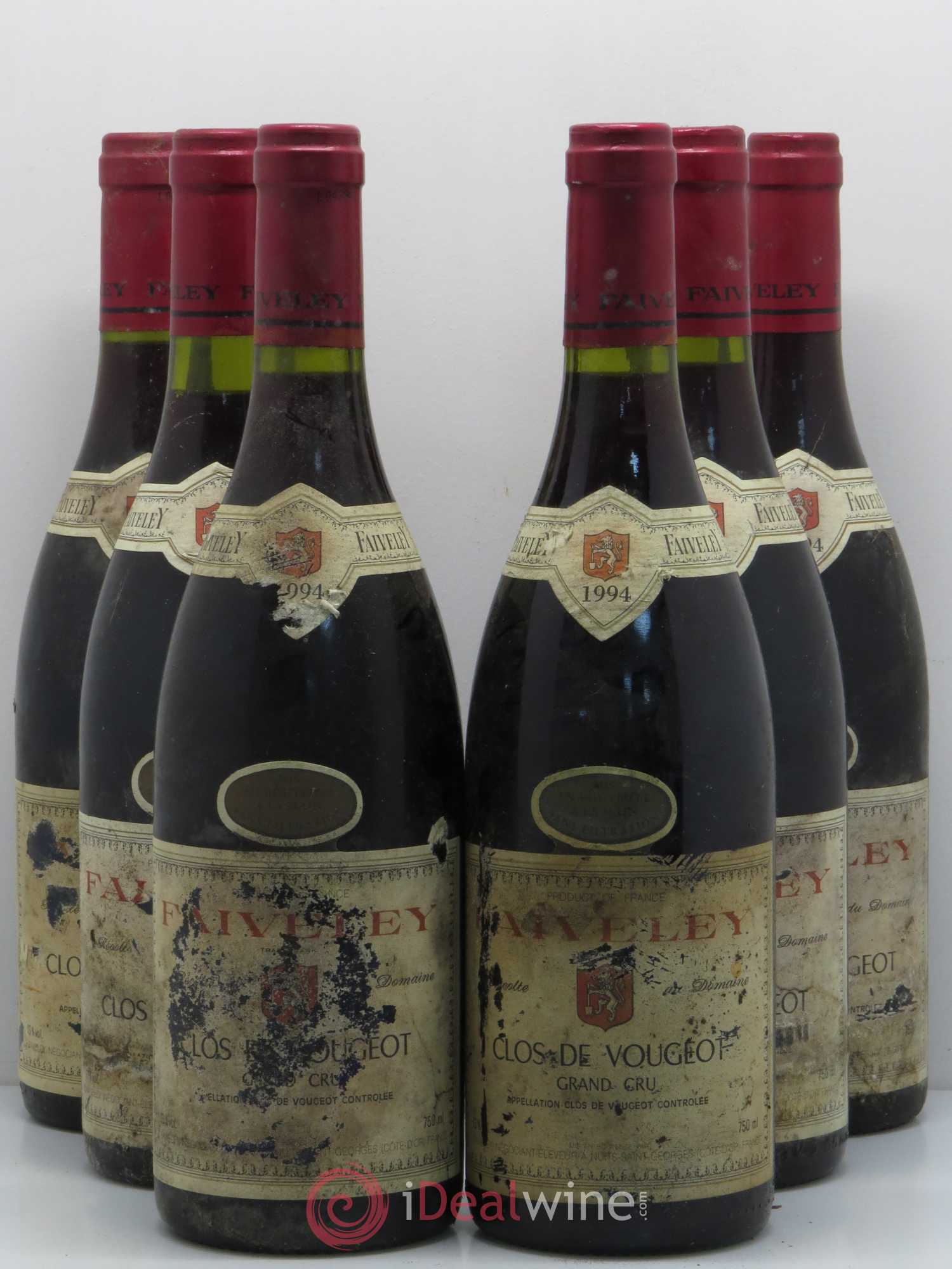 Clos de Vougeot Grand Cru Faiveley 1994 - Lot de 6 bouteilles - 0