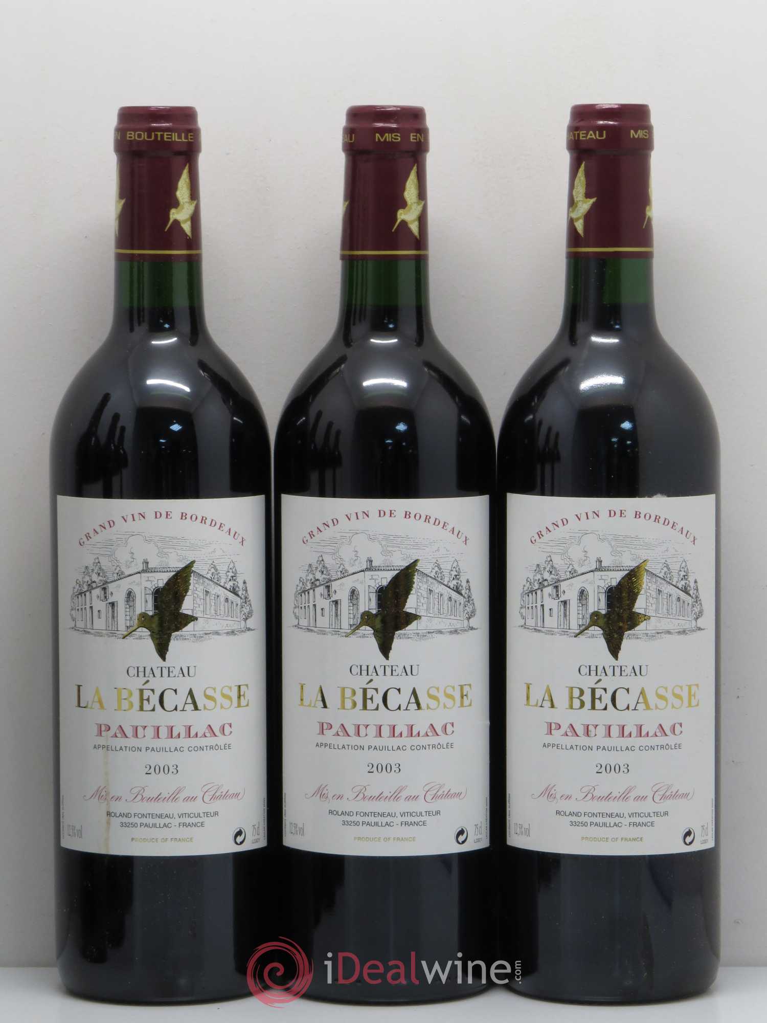 Château la Bécasse 2003 - Lot de 6 bouteilles - 1