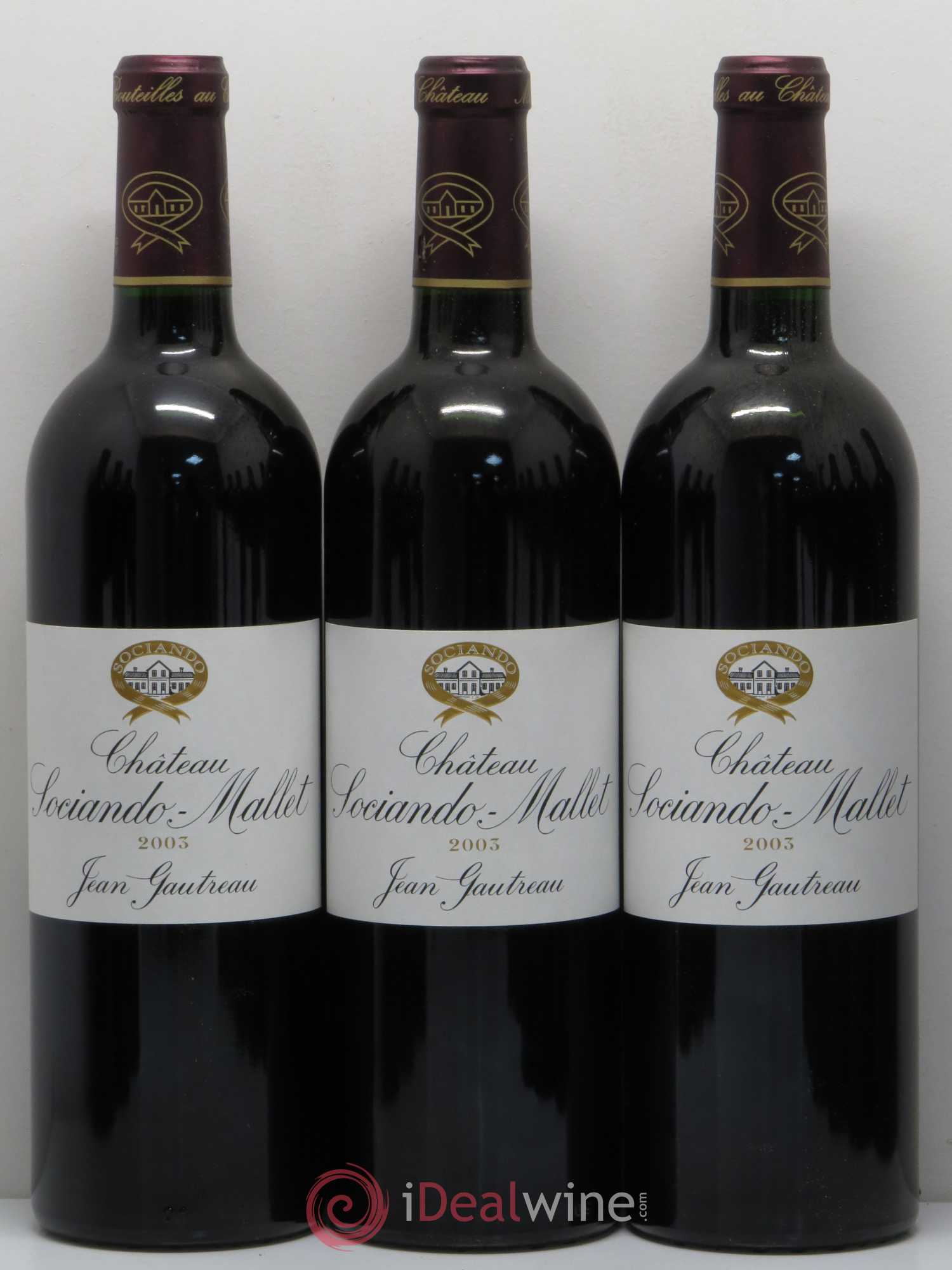 Château Sociando Mallet 2003 - Lot de 12 bouteilles - 1