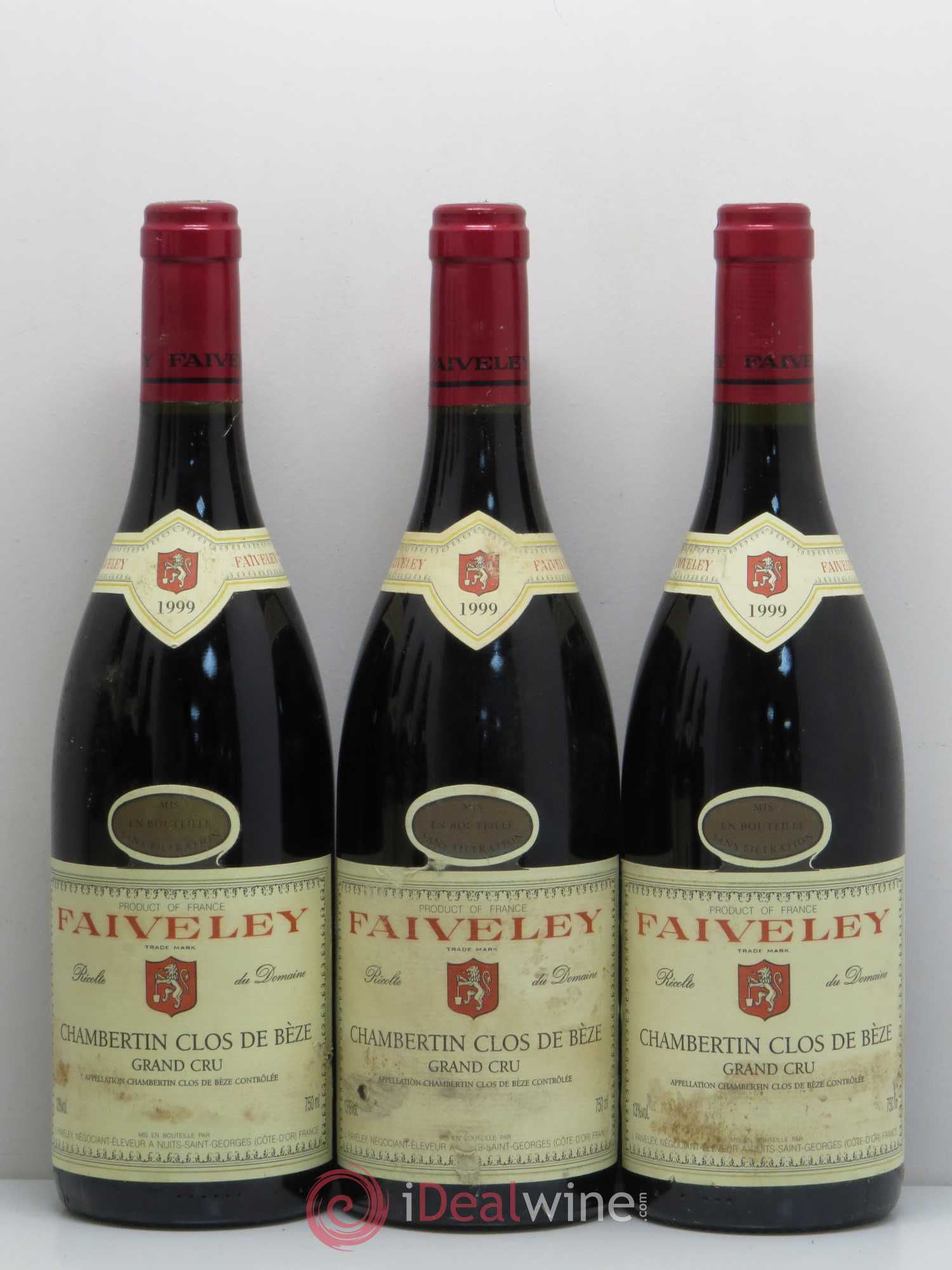 Chambertin Clos de Bèze Grand Cru Faiveley 1999 - Lot de 6 bouteilles - 1