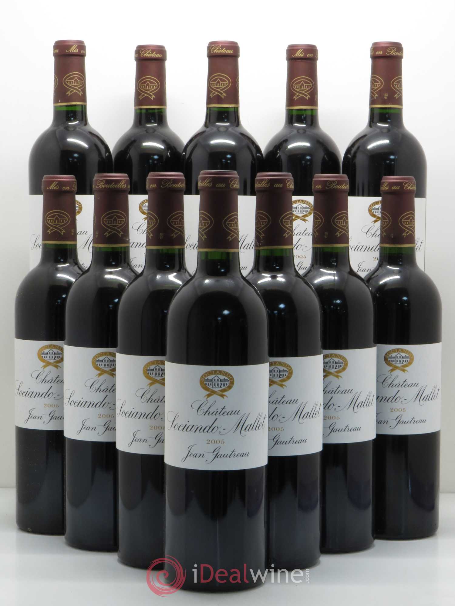 Château Sociando Mallet 2005 - Lot de 12 bouteilles - 0