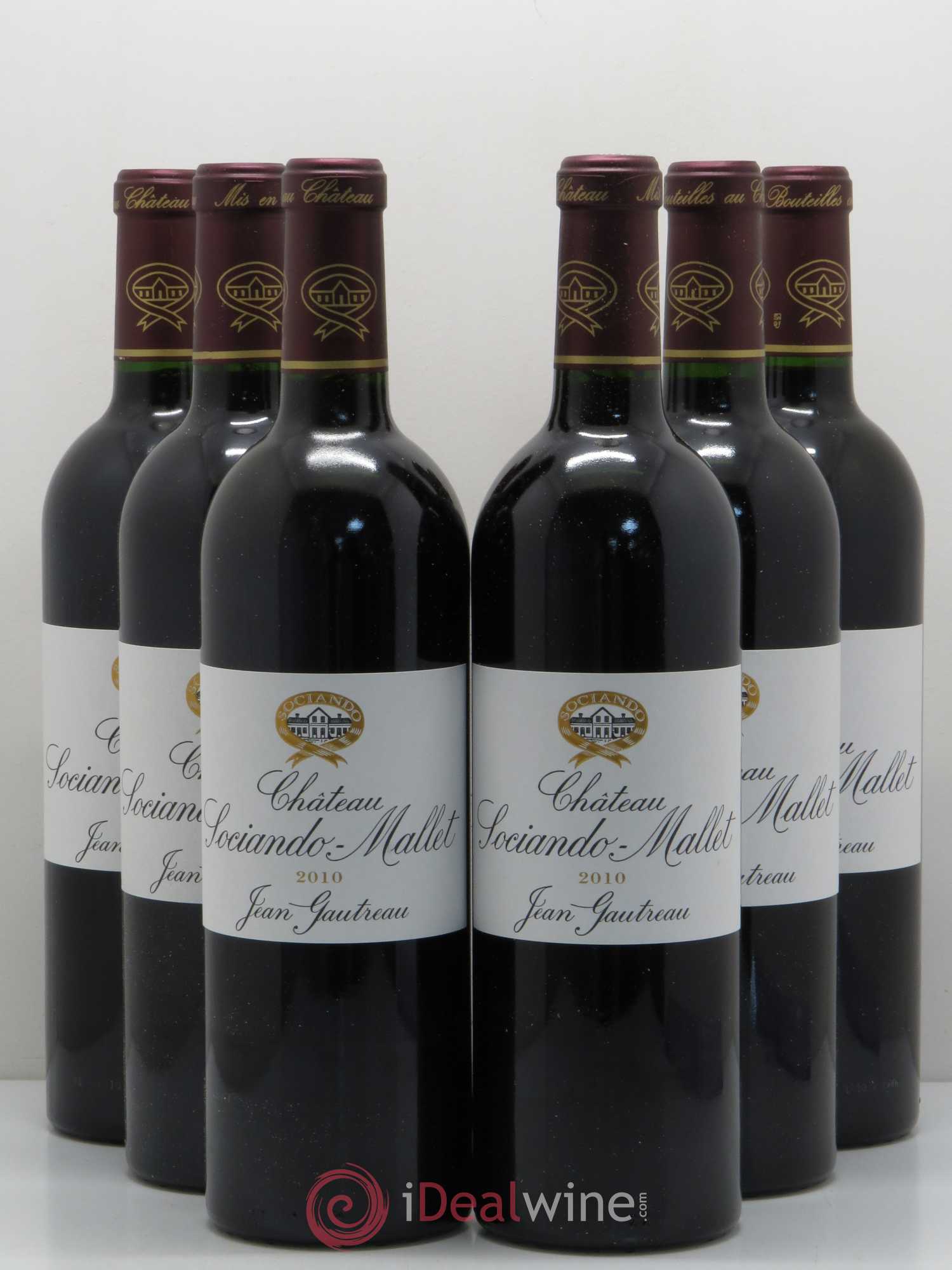 Château Sociando Mallet 2010 - Lot de 6 bouteilles - 0