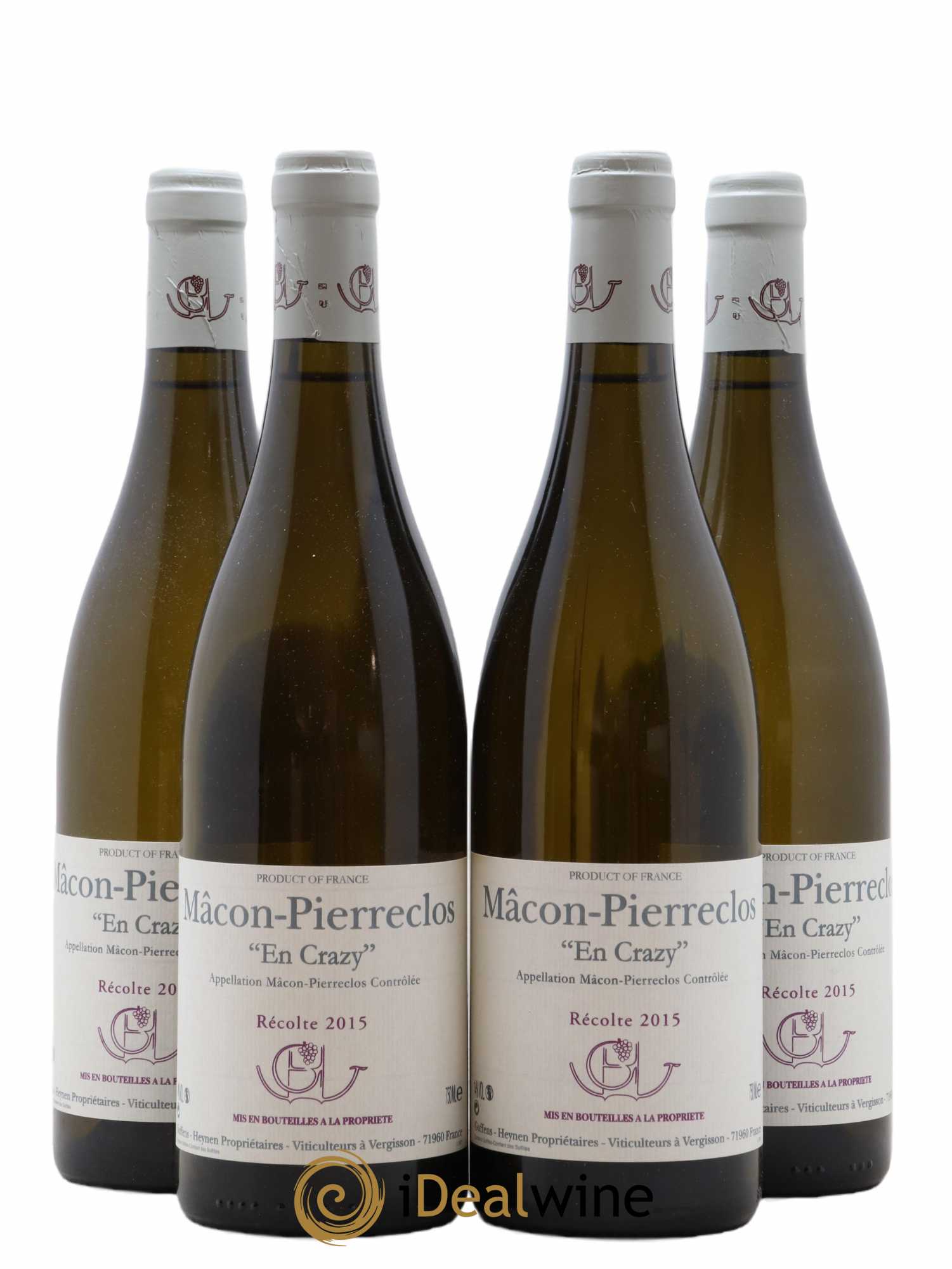 Mâcon Pierreclos En Crazy Guffens-Heynen 2015 - Lot de 4 bouteilles - 0