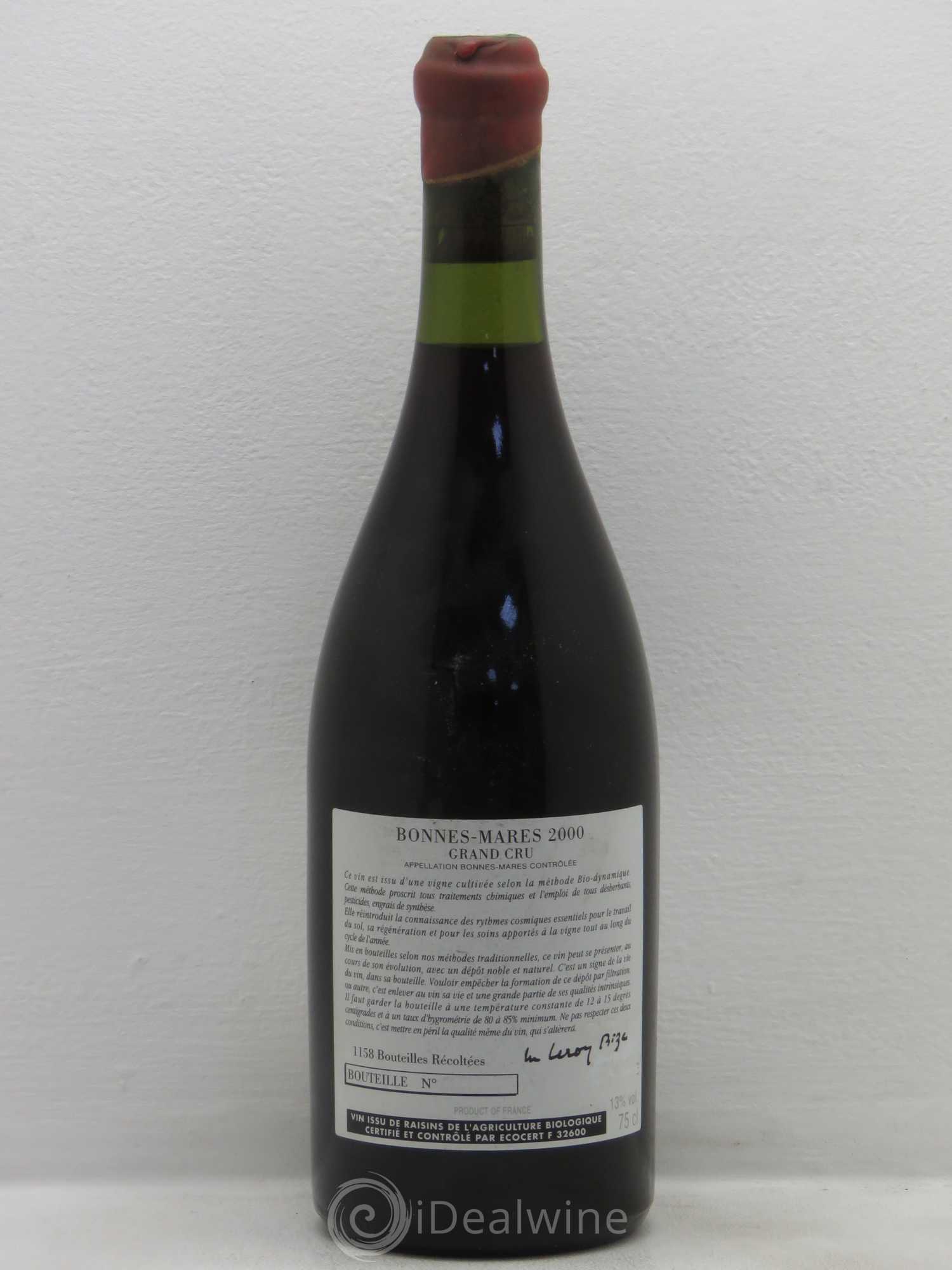 Bonnes-Mares Grand Cru d'Auvenay (Domaine) 2000 - Lot de 1 bouteille - 1
