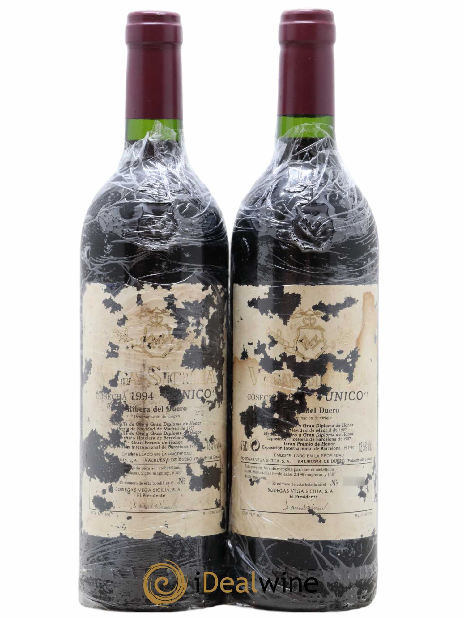 Ribera Del Duero DO Vega Sicilia Unico Famille Alvarez 1994 - Lot de 2 bouteilles - 0
