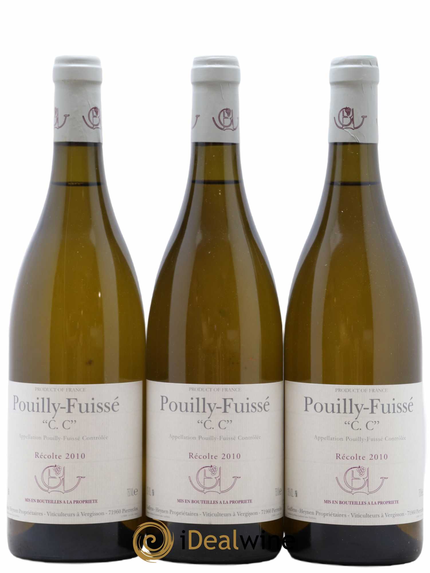 Pouilly-Fuissé C.C. Guffens-Heynen 2010 - Lot de 3 bouteilles - 0