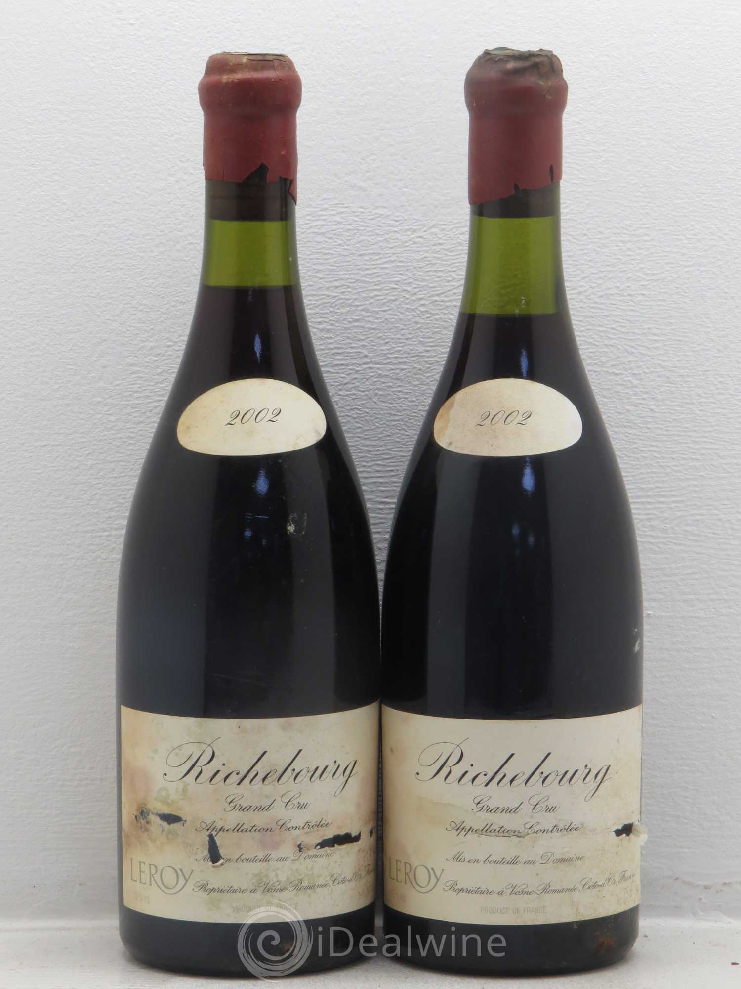 Richebourg Grand Cru Leroy (Domaine) 2002 - Lot de 2 bouteilles - 0