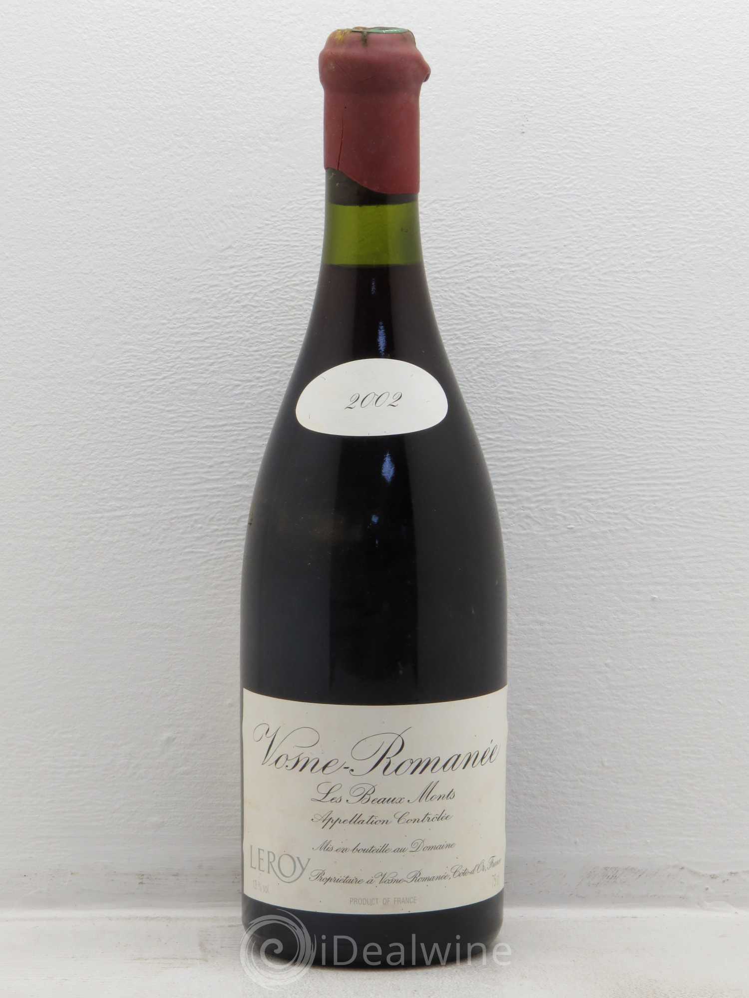 Vosne-Romanée 1er Cru Les Beaux-Monts Leroy (Domaine) 2002 - Lot de 1 bouteille - 0