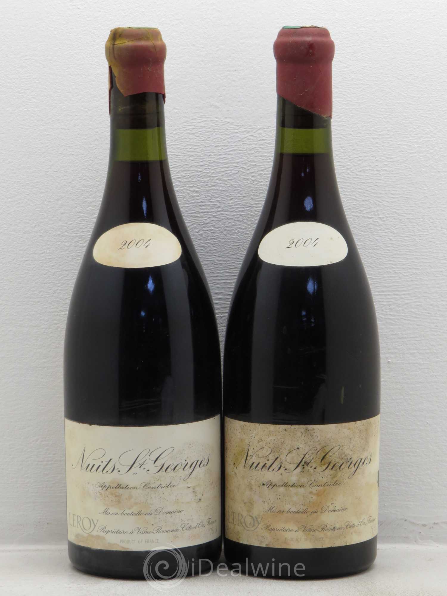 Nuits-Saint-Georges Leroy (Domaine) (sans prix de réserve) 2004 - Lot de 2 bouteilles - 0
