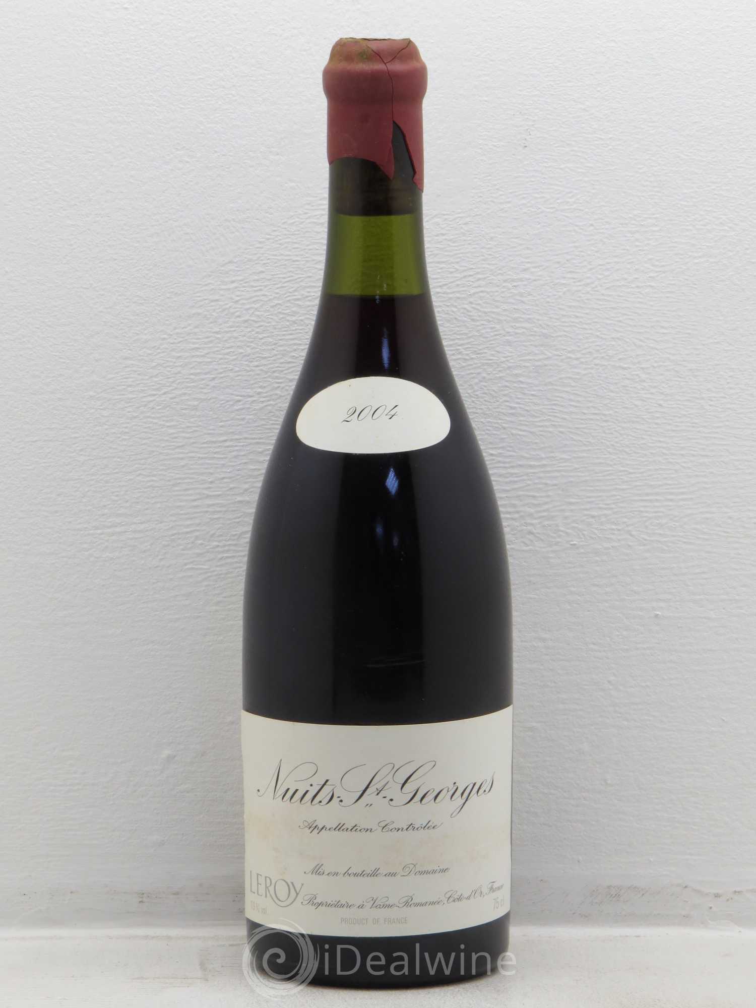 Nuits-Saint-Georges Leroy (Domaine) 2004 - Lot de 1 bouteille - 0