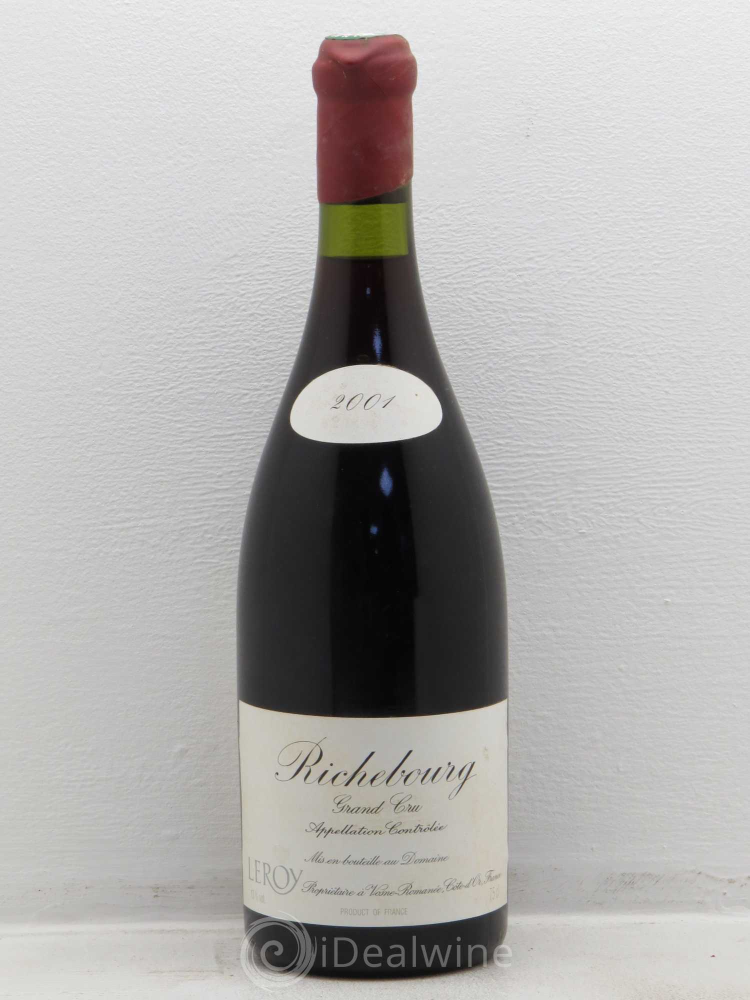 Richebourg Grand Cru Leroy (Domaine) 2001 - Lot de 1 bouteille - 0