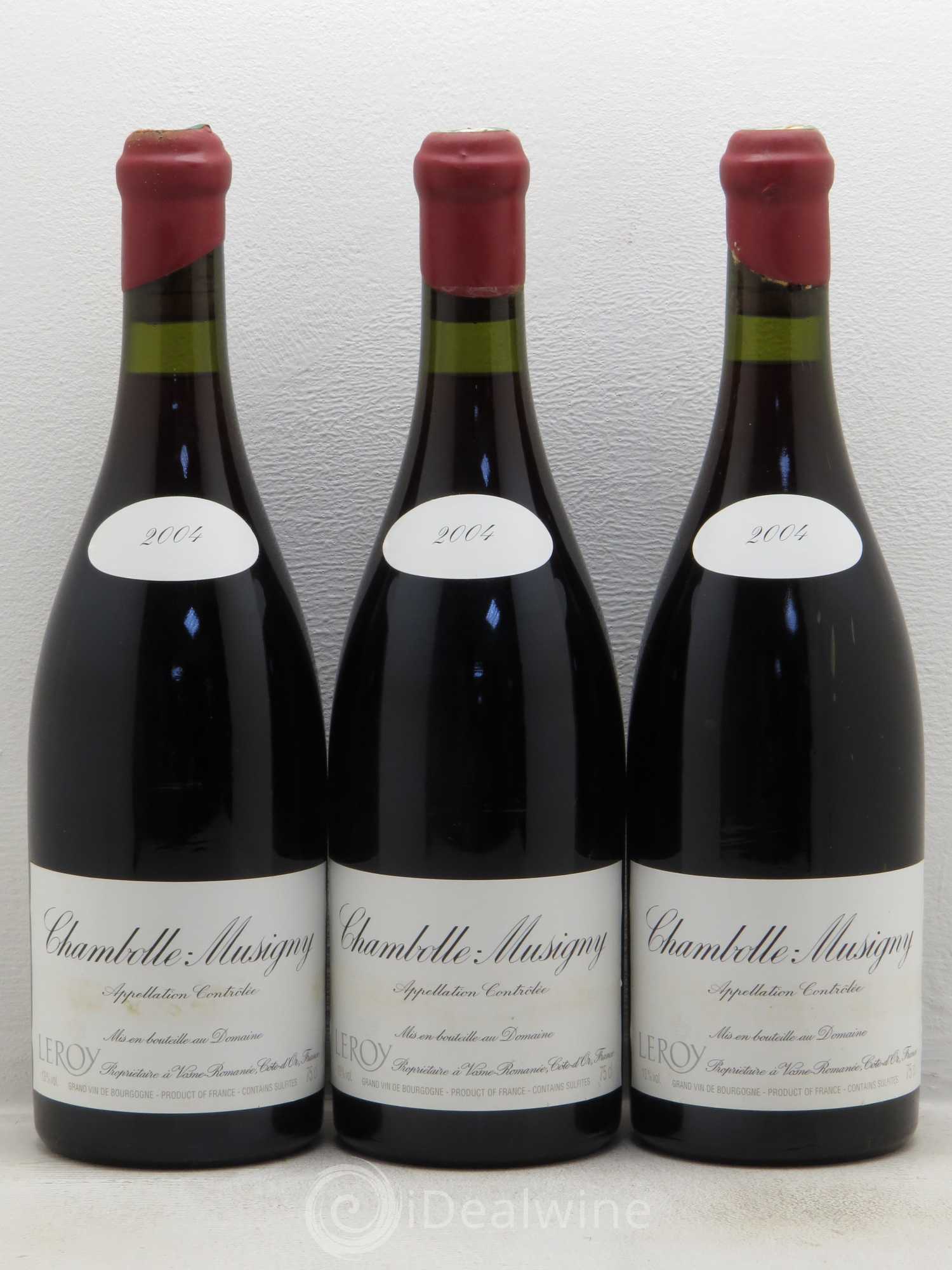 Chambolle-Musigny Leroy 2004 - Lot de 3 bouteilles - 0